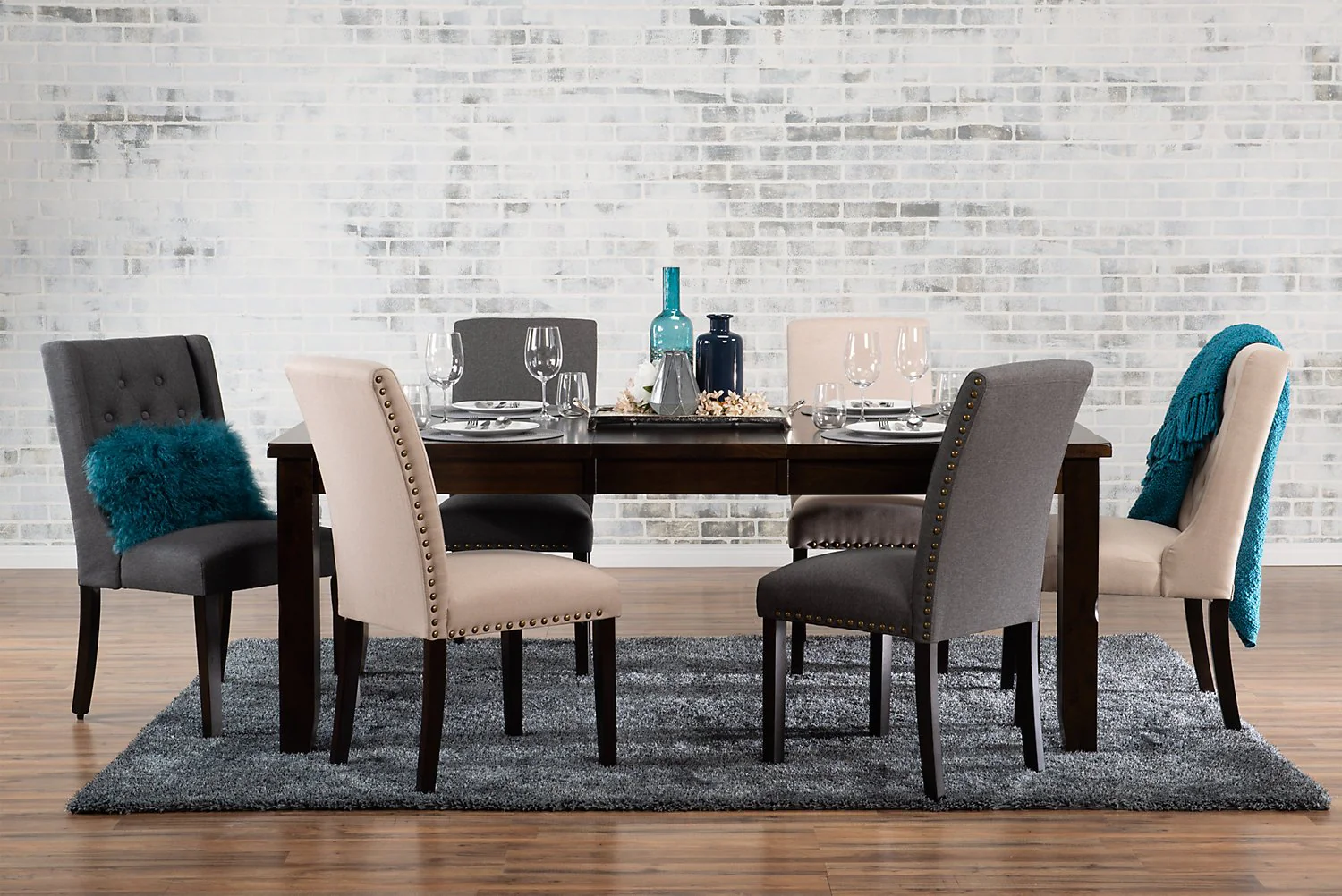 Stong Wingback Dining Chair - Grey - Image 5
