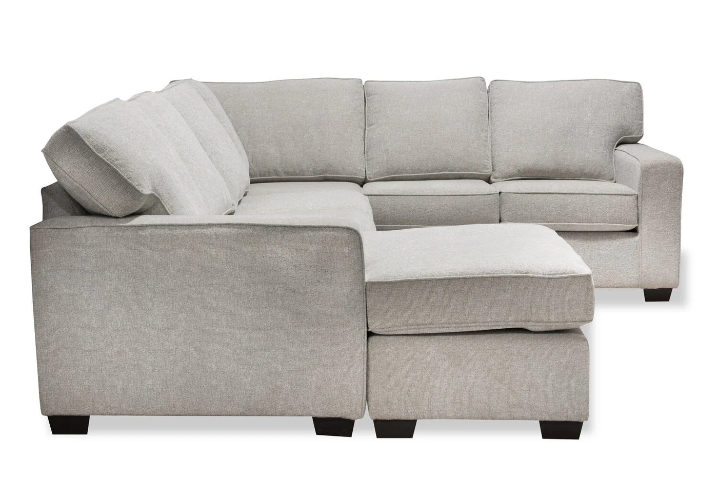 Stratford 2-Piece Brushed Linen-Look Fabric Left-Facing Sectional - Beige - Image 10