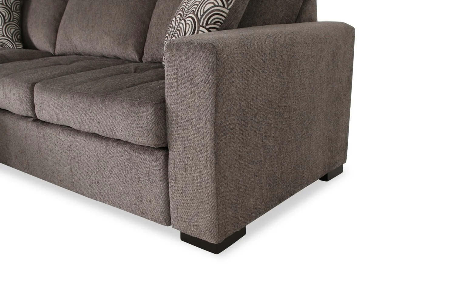 Tales 2-Piece Left-Facing Chenille Sleeper Sectional Sofa - Pewter - Image 14