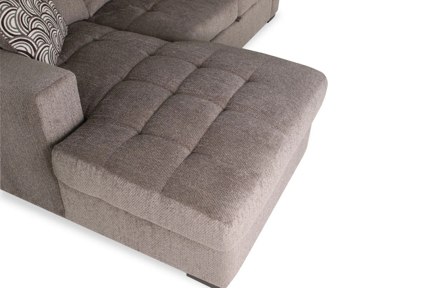 Tales 2-Piece Left-Facing Chenille Sleeper Sectional Sofa - Pewter - Image 15