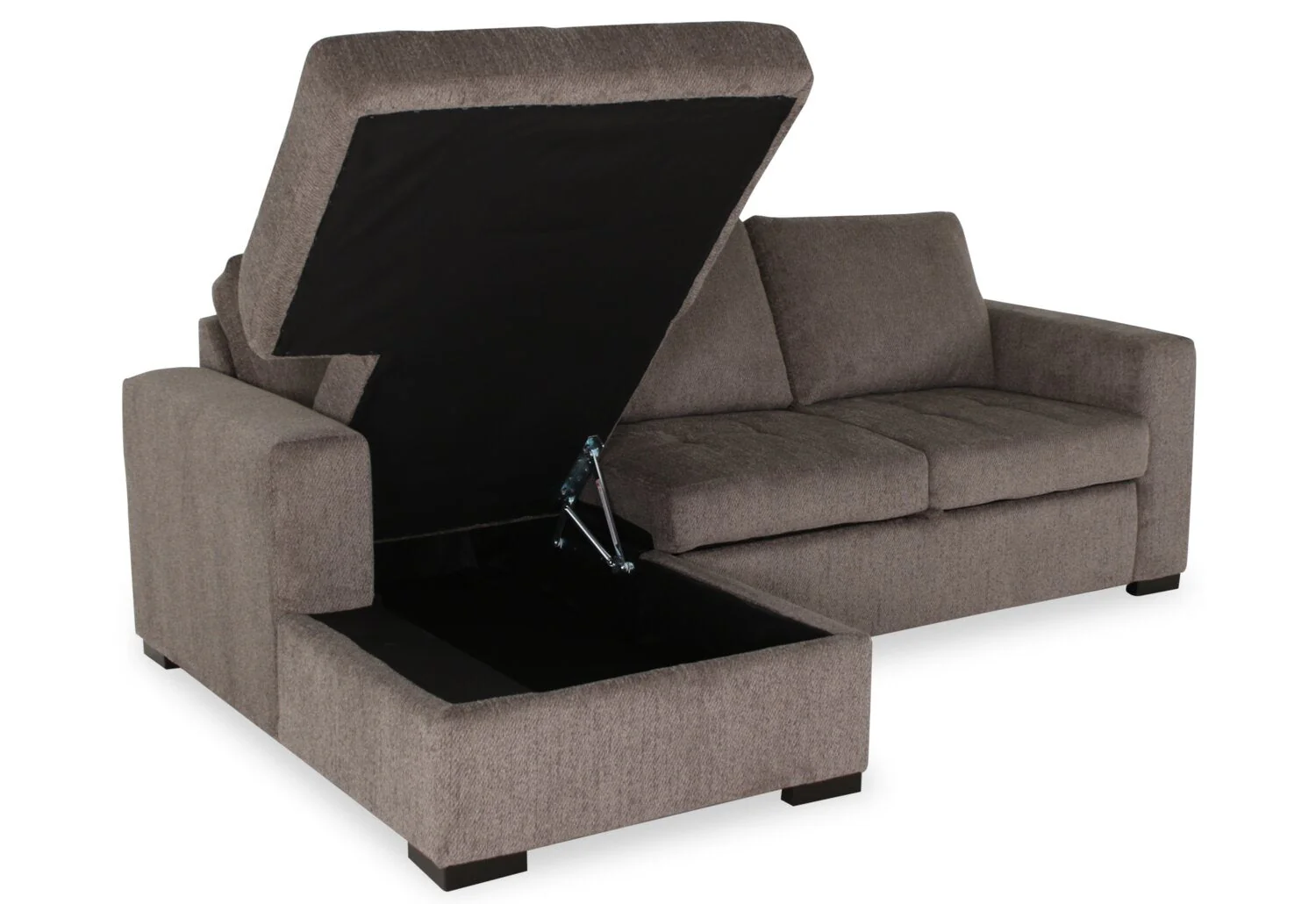 Tales 2-Piece Left-Facing Chenille Sleeper Sectional Sofa - Pewter - Image 2