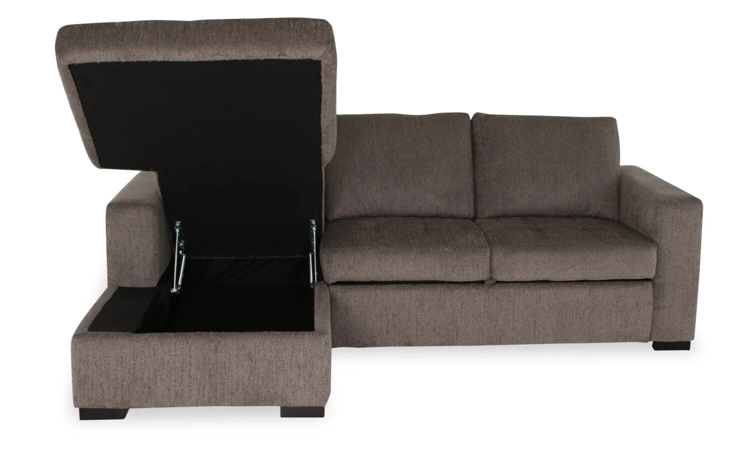 Tales 2-Piece Left-Facing Chenille Sleeper Sectional Sofa - Pewter - Image 4