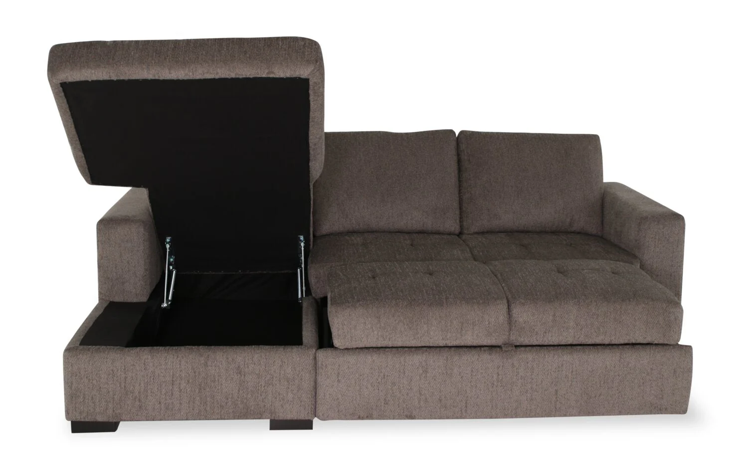 Tales 2-Piece Left-Facing Chenille Sleeper Sectional Sofa - Pewter - Image 6