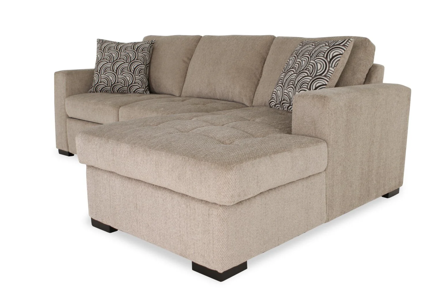 Tales 2-Piece Right-Facing Chenille Sleeper Sectional Sofa - Platinum - Image 11