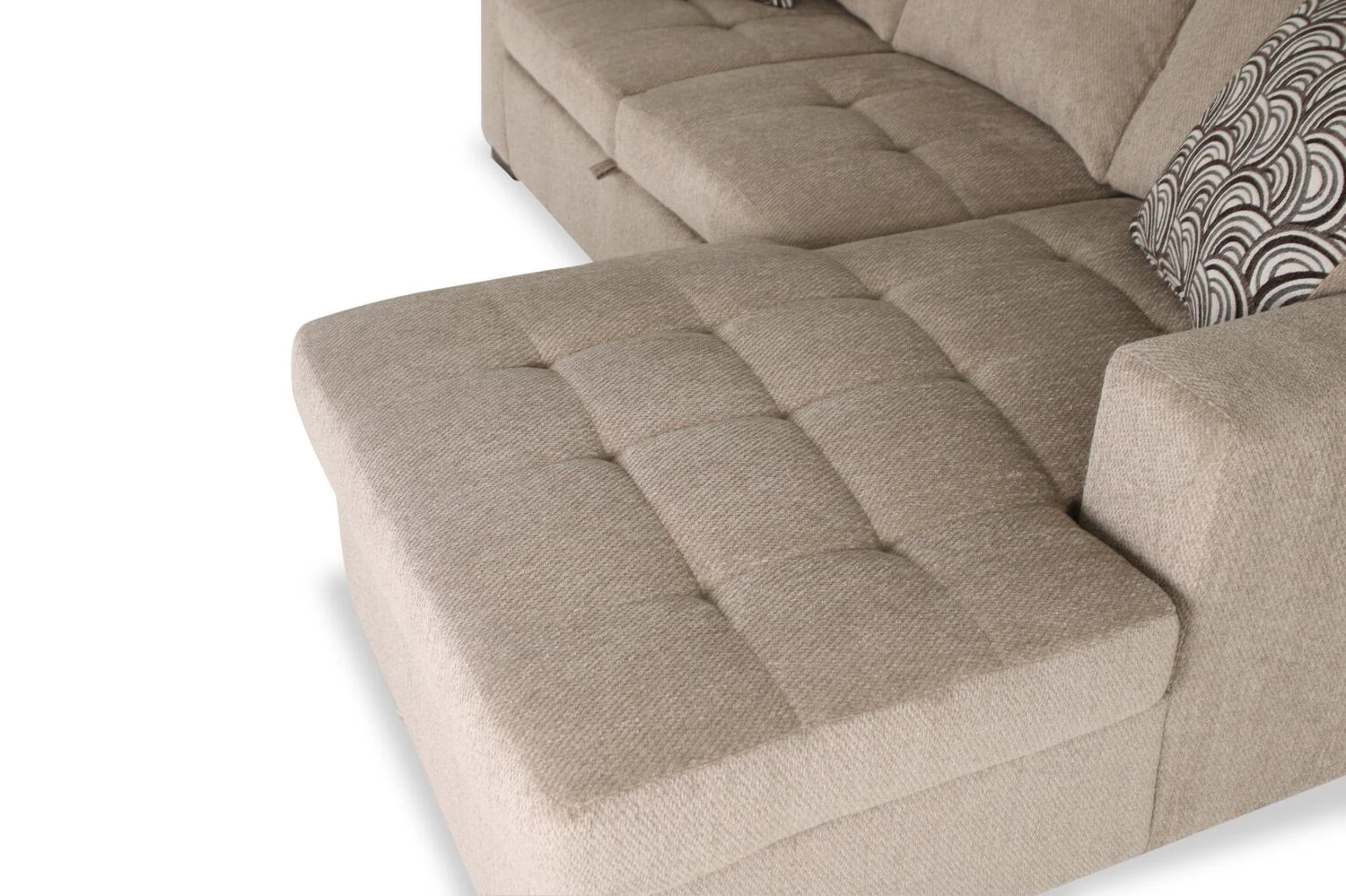 Tales 2-Piece Right-Facing Chenille Sleeper Sectional Sofa - Platinum - Image 14