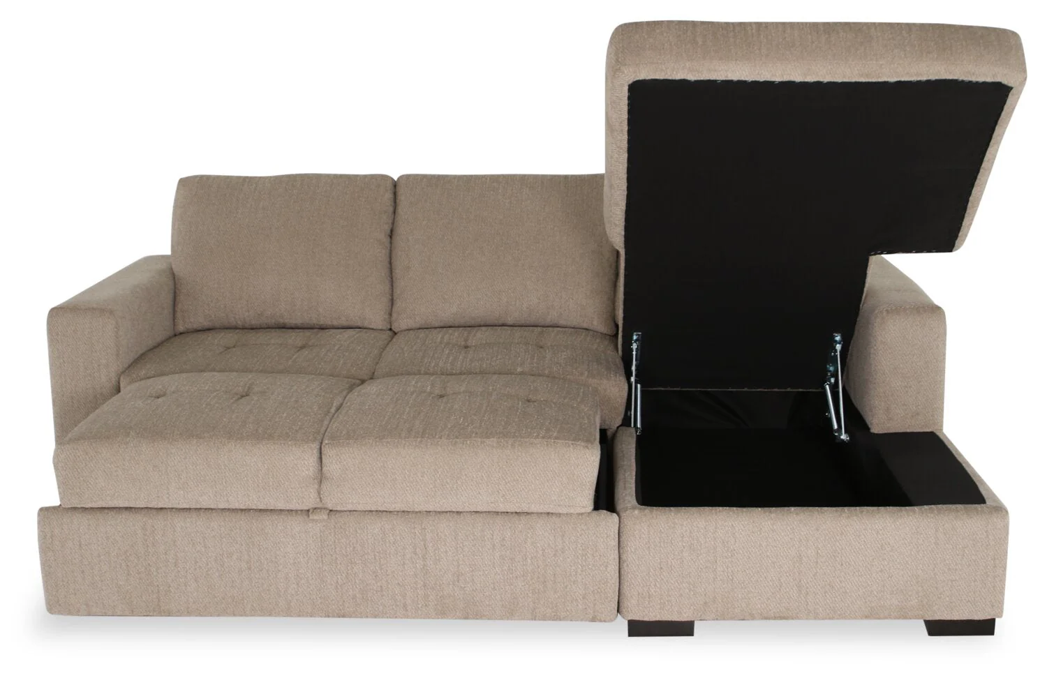 Tales 2-Piece Right-Facing Chenille Sleeper Sectional Sofa - Platinum - Image 6