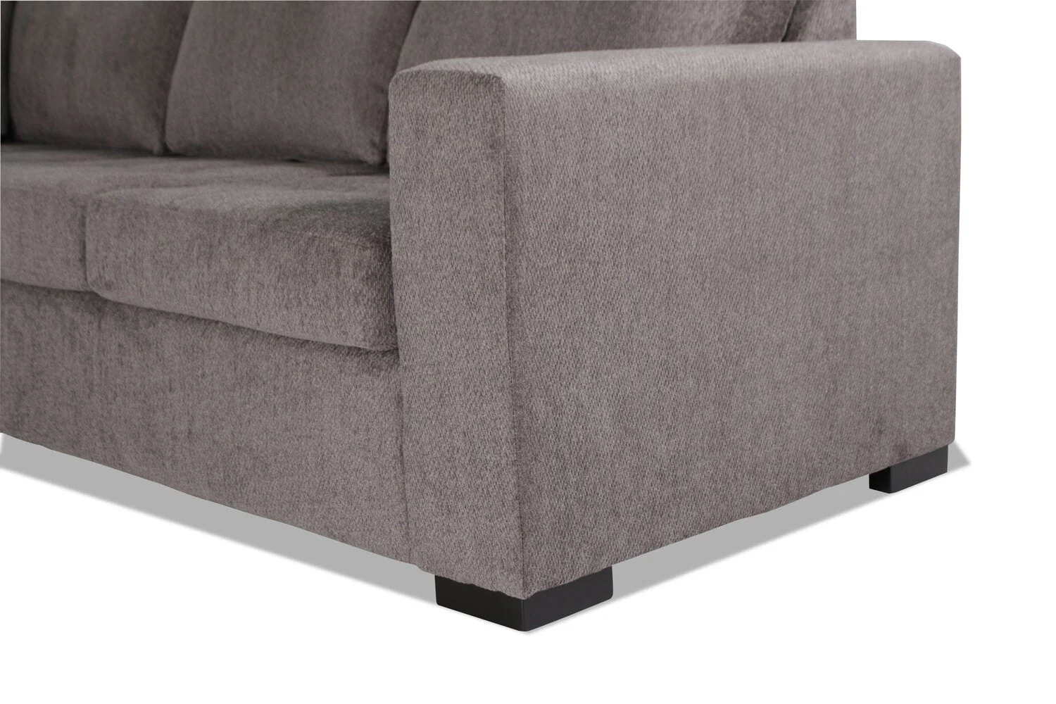 Tales 3-Piece Left-Facing Chenille Sleeper Sectional Sofa - Pewter - Image 9