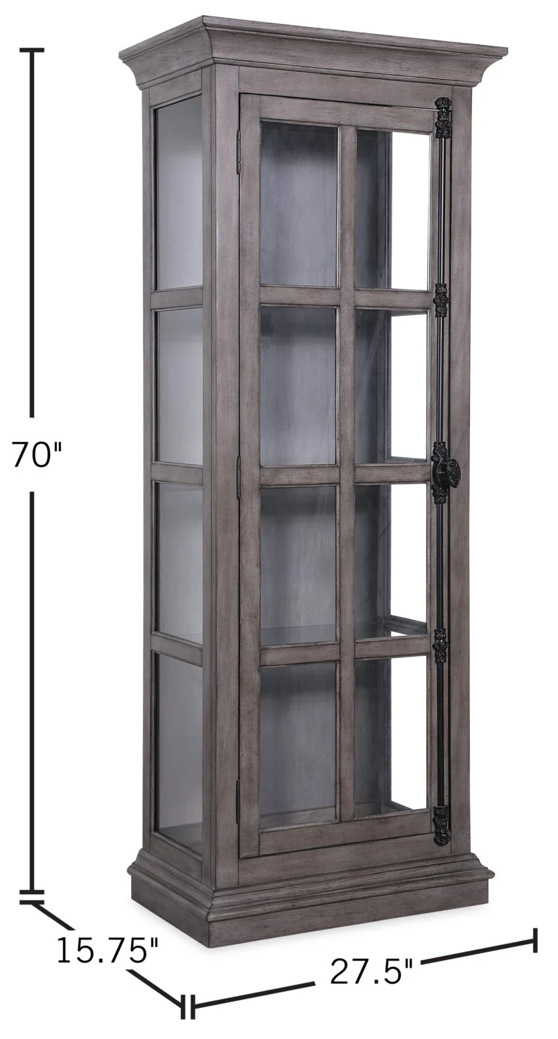 Tander Curio Cabinet - Grey - Image 8