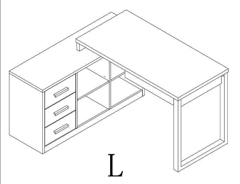 Tempest Reversible Corner Desk - Distressed Grey - Image 10