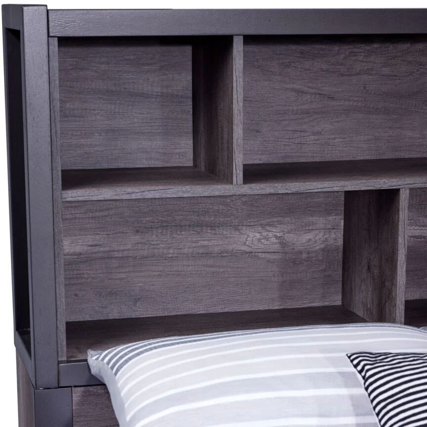 Terreno Full Bookcase Bed - Grey - Image 3