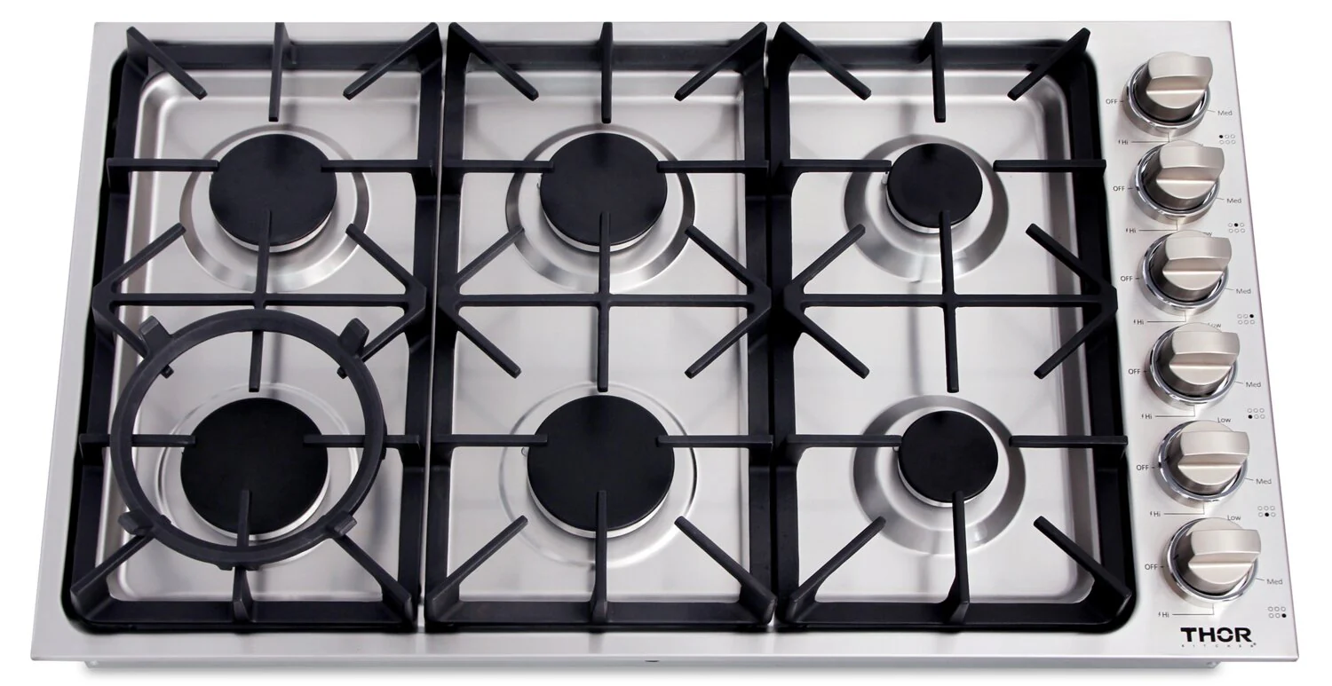 Thor Kitchen 36" Professional 6-Burner Gas Cooktop - TGC3601 - Image 3