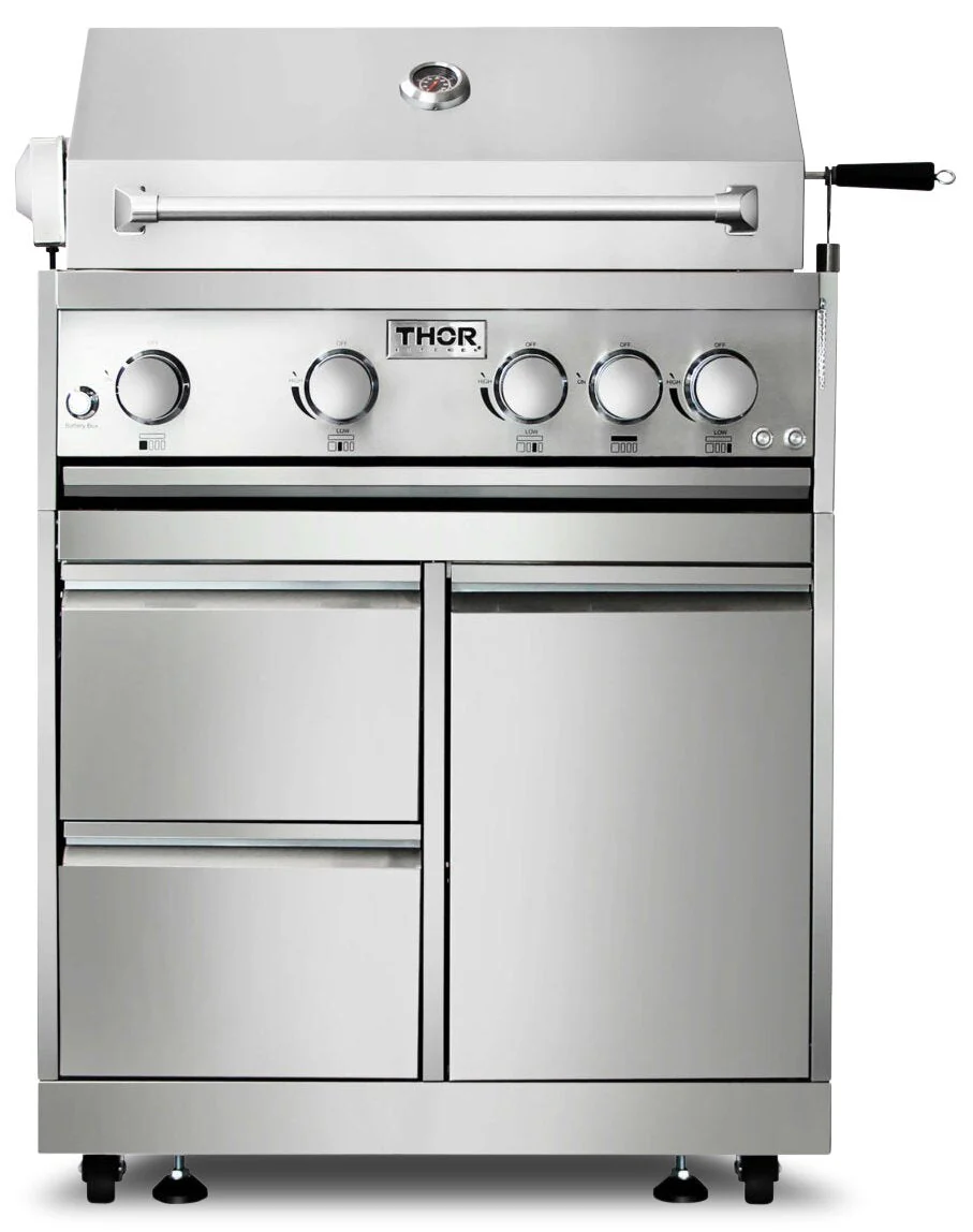 Thor Kitchen 4-Burner Gas Barbecue Grill with Rotisserie - MK04SS304 - Image 2