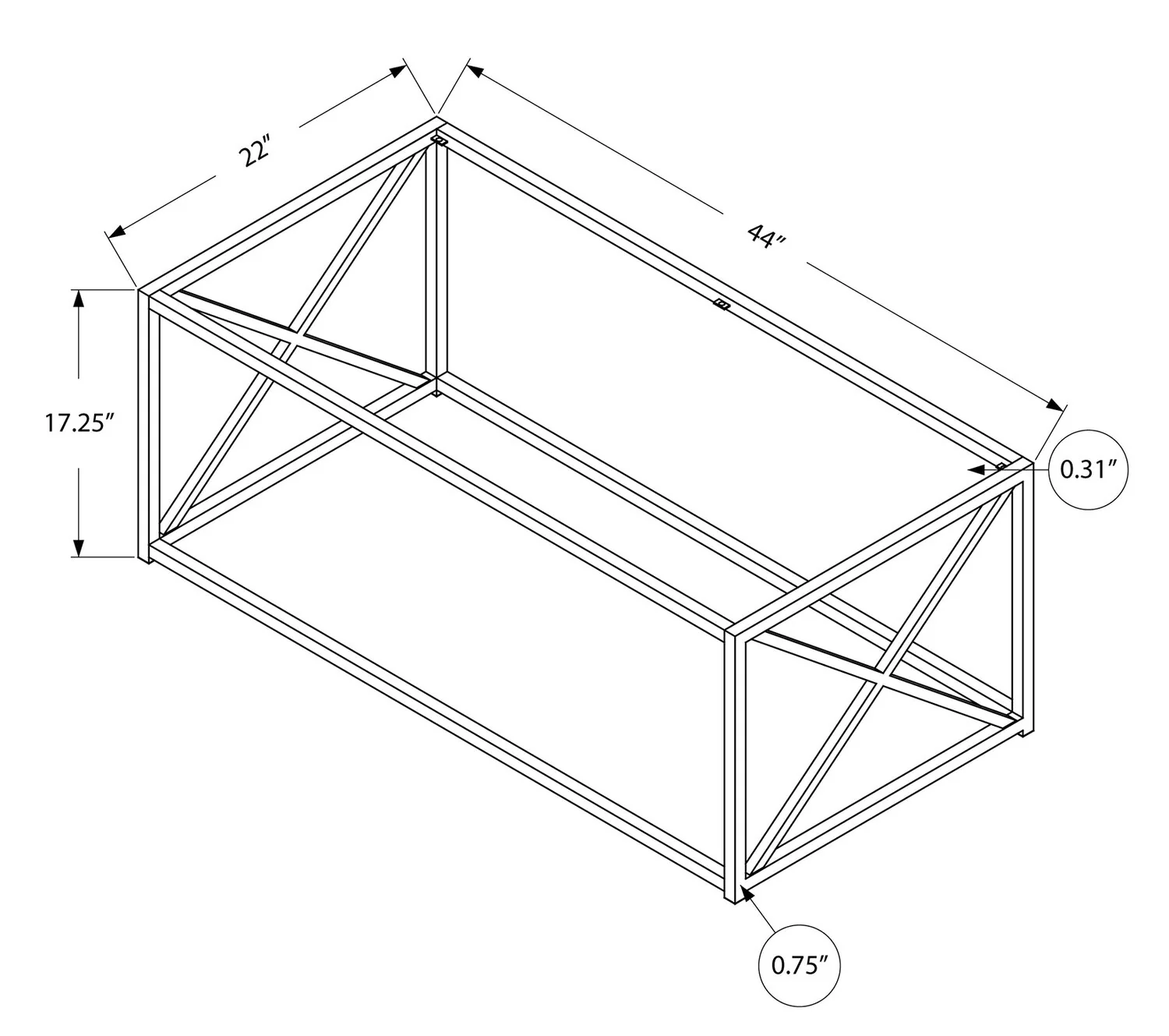 Turnhout Coffee Table - Chrome - Image 4