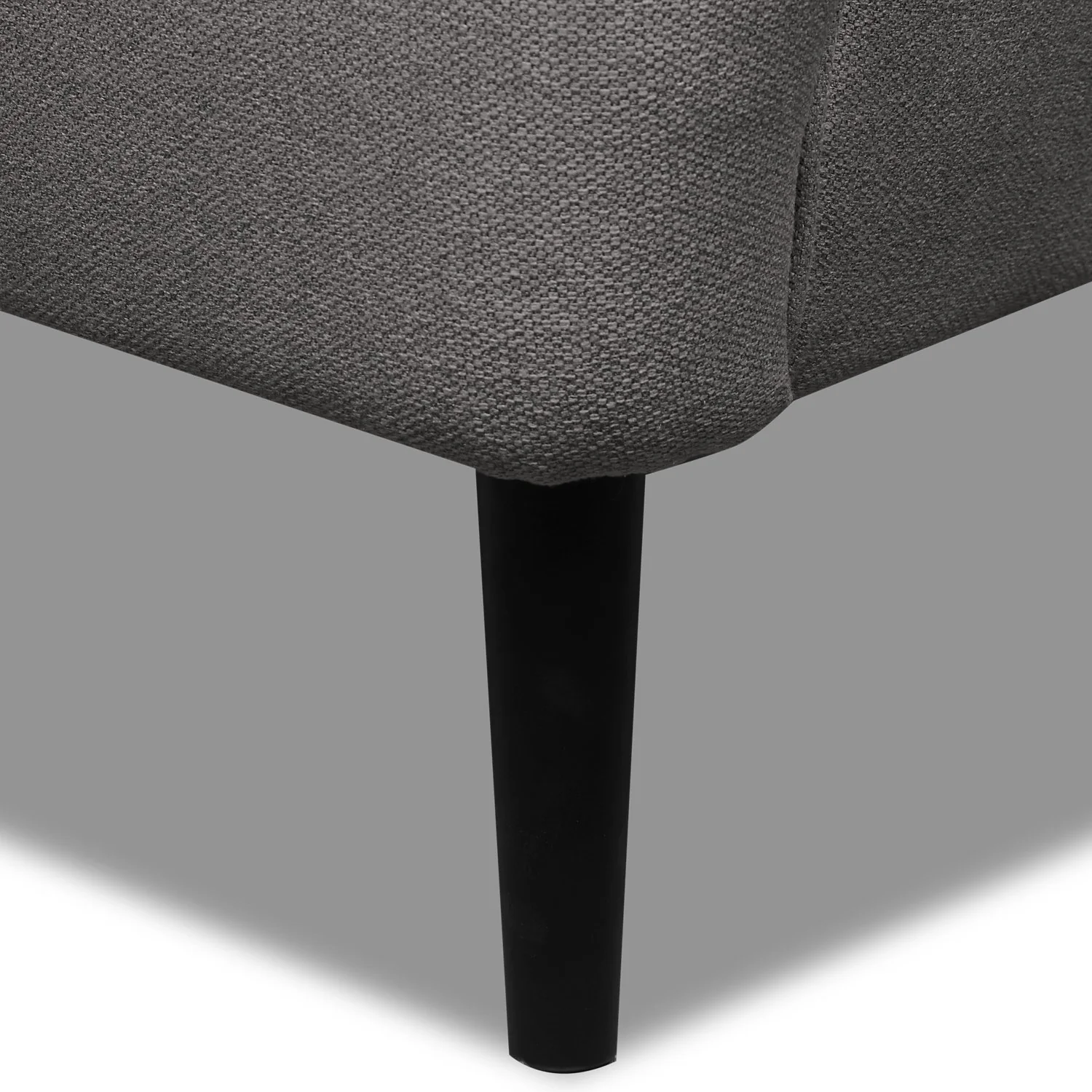 Utica Linen-Look Fabric Accent Chair - Dark Grey - Image 7