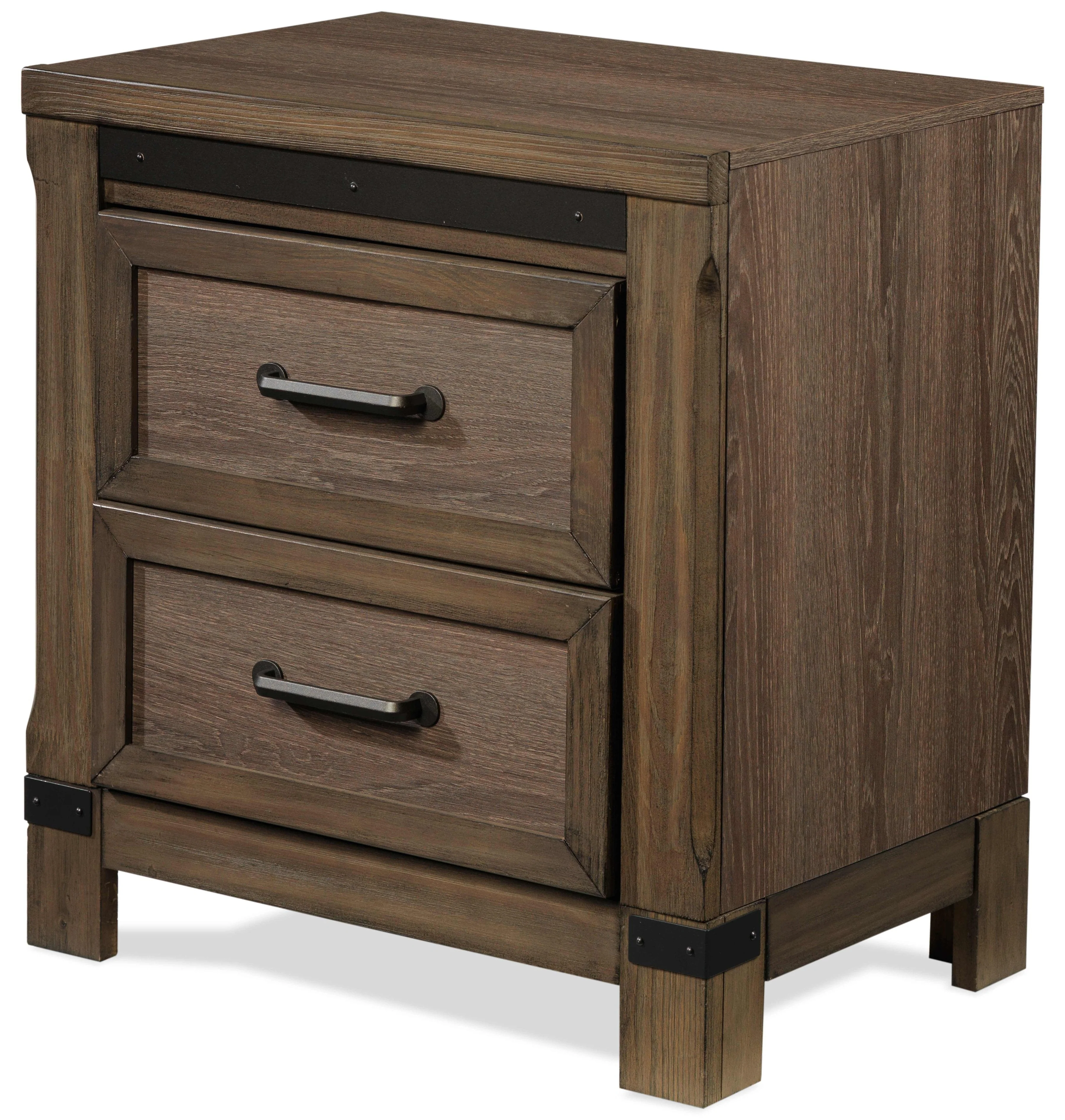 Verdandi 6-Piece King Bedroom Set - Rustic Oak - Image 4