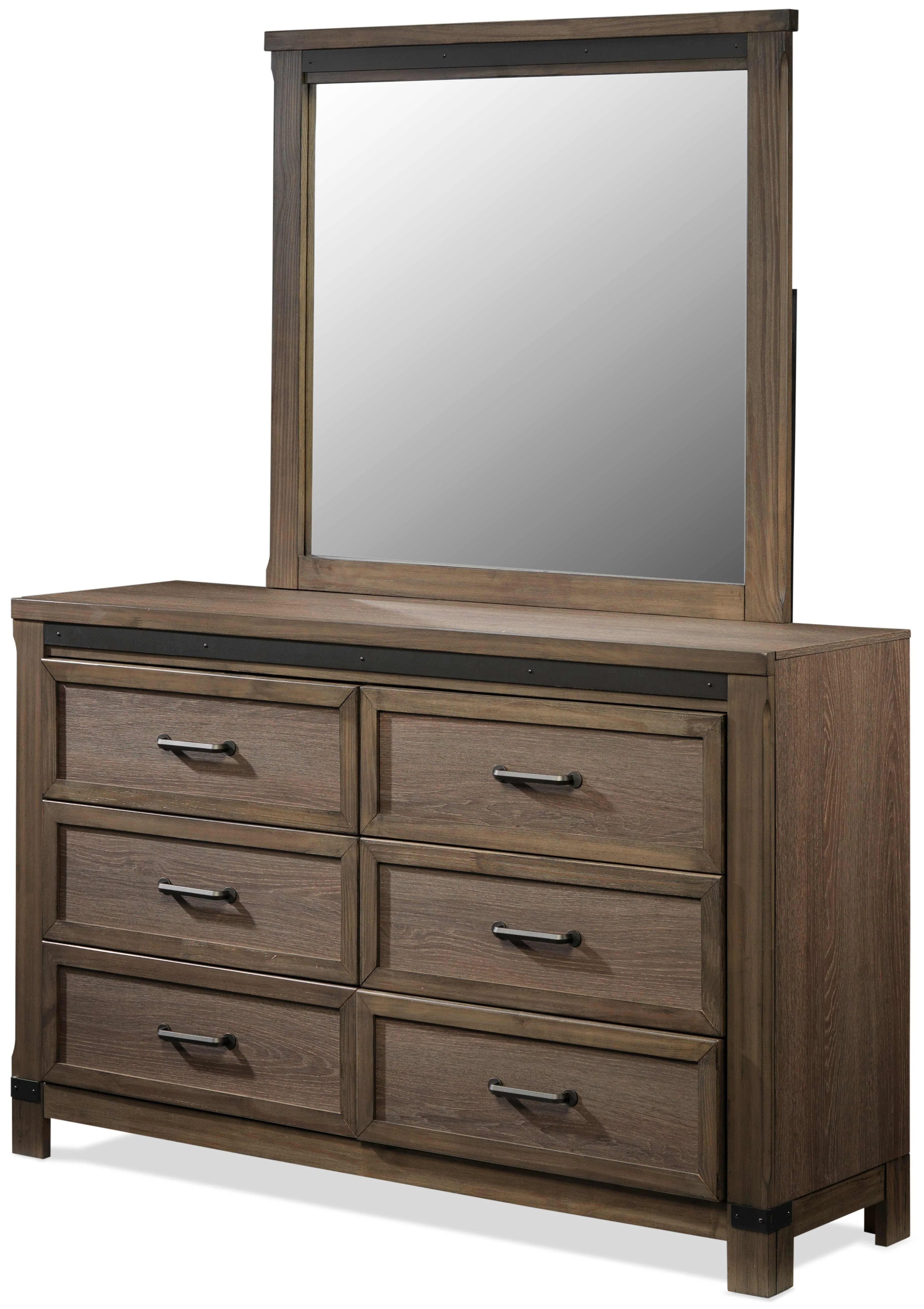 Verdandi 6-Piece King Bedroom Set - Rustic Oak - Image 5