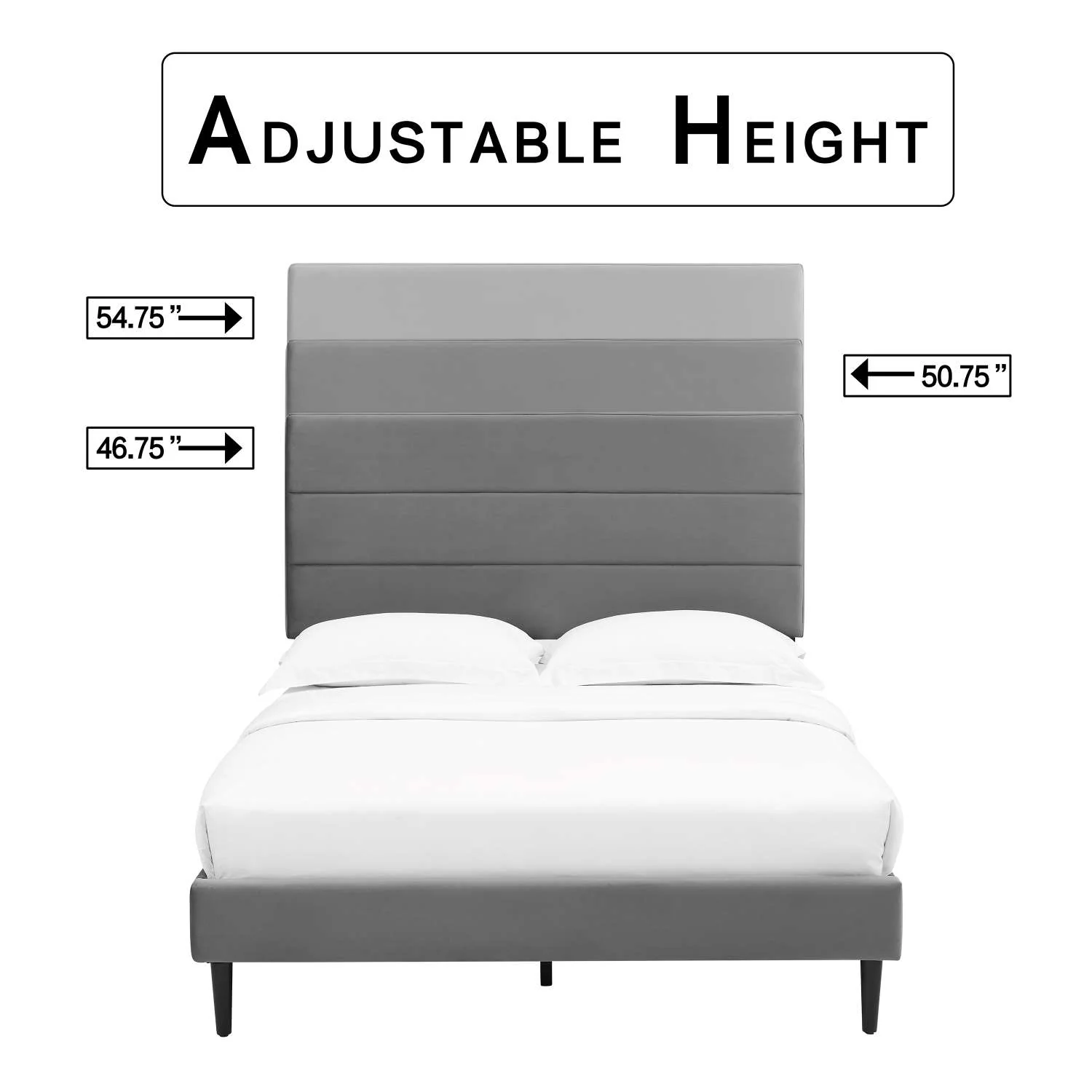 Victor King Bed - Grey - Image 5