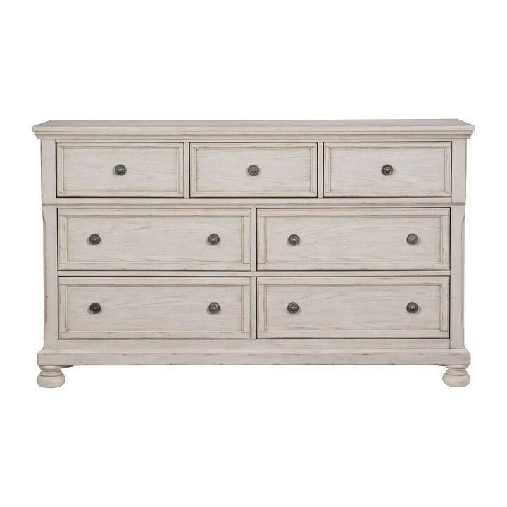 Viola 6-Piece King Bedroom Set - Antique White - Image 3