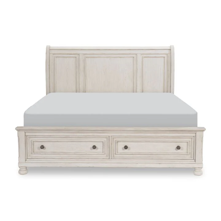 Viola Queen Bed - Antique White - Image 2