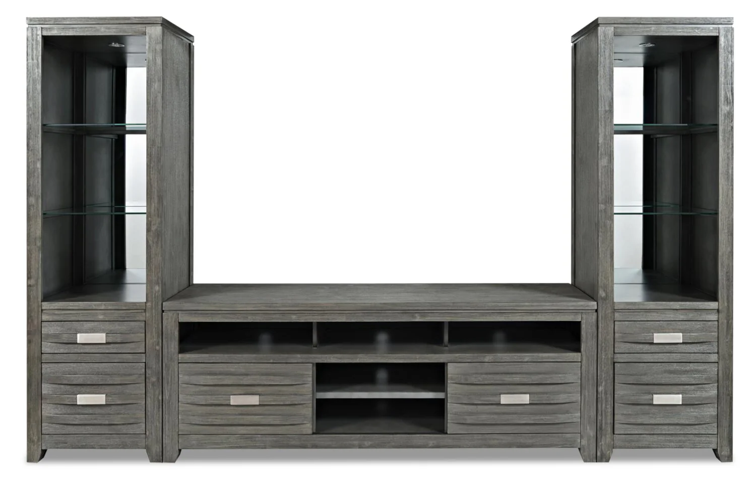 Vizela 3-Piece Entertainment Centre with 60" TV Opening - Grey - Image 2