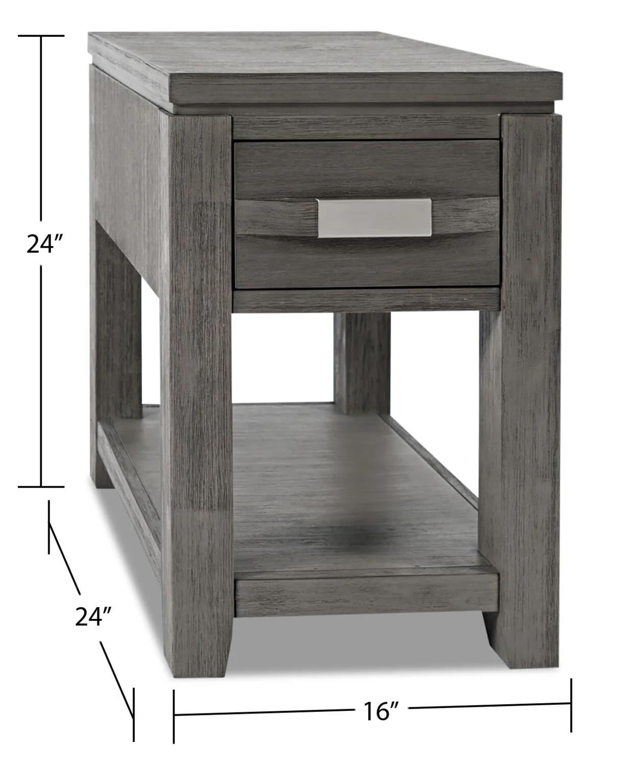 Vizela Chairside Table - Grey - Image 7