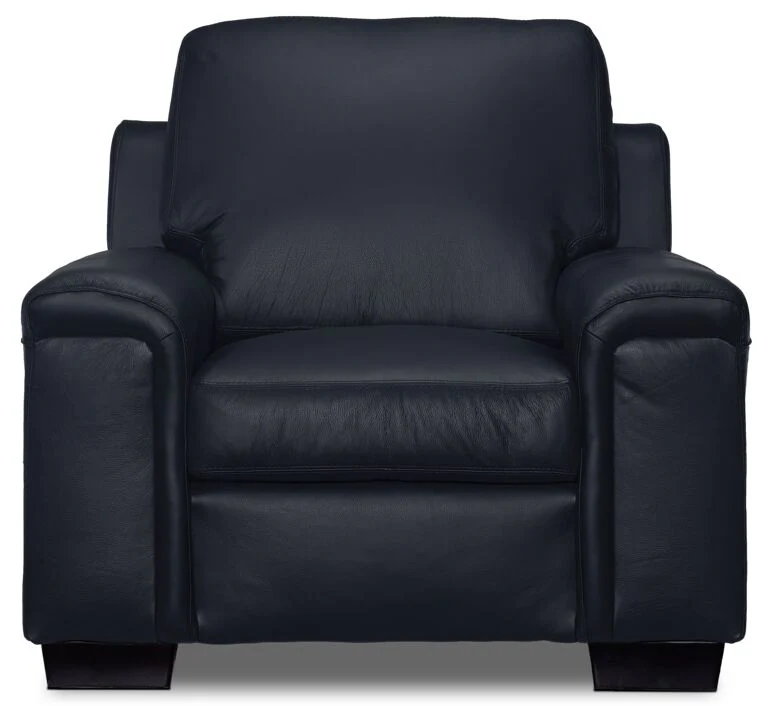 Webster Leather Chair - Navy - Image 2