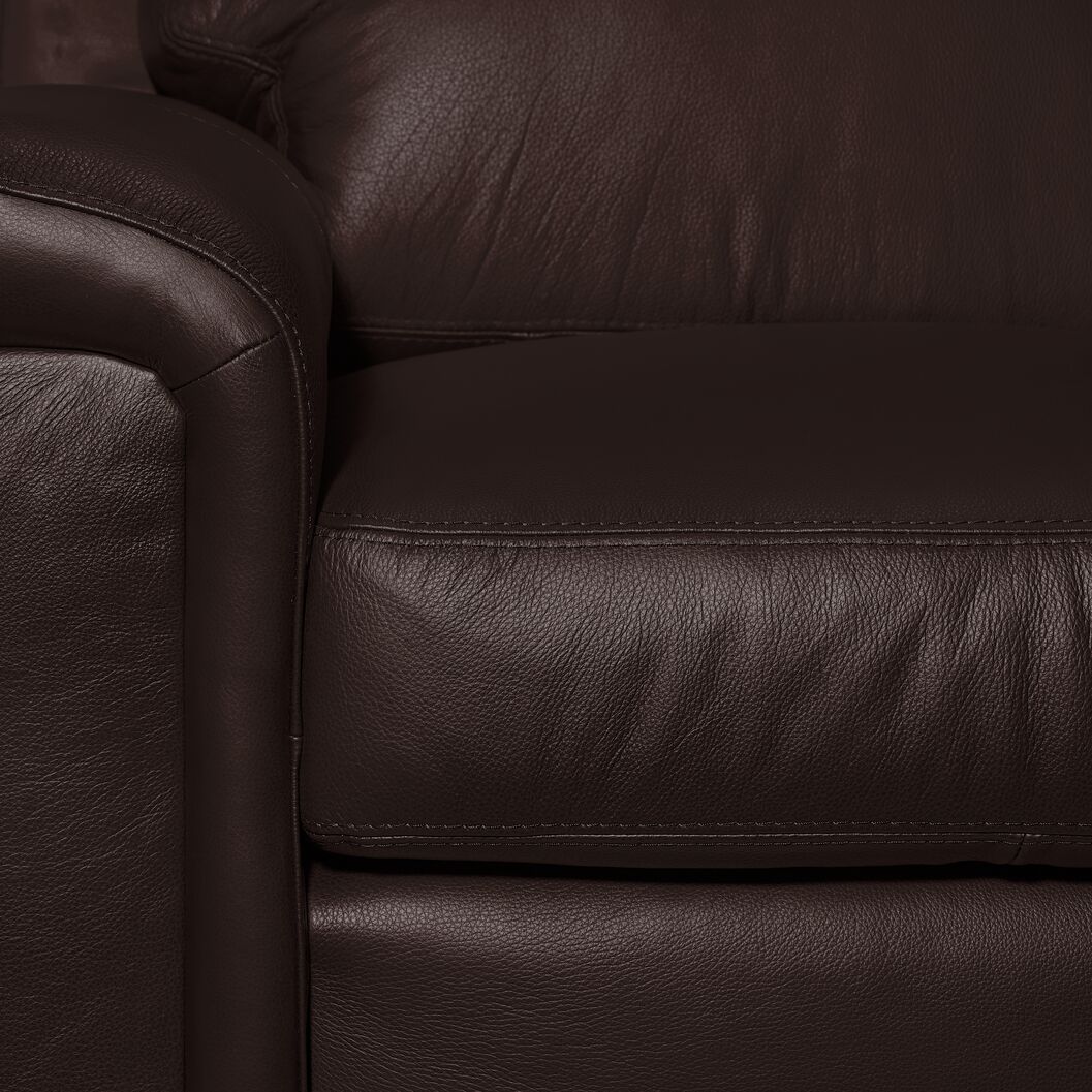 Webster Leather Sofa and Chair Set - Mocha - Image 4