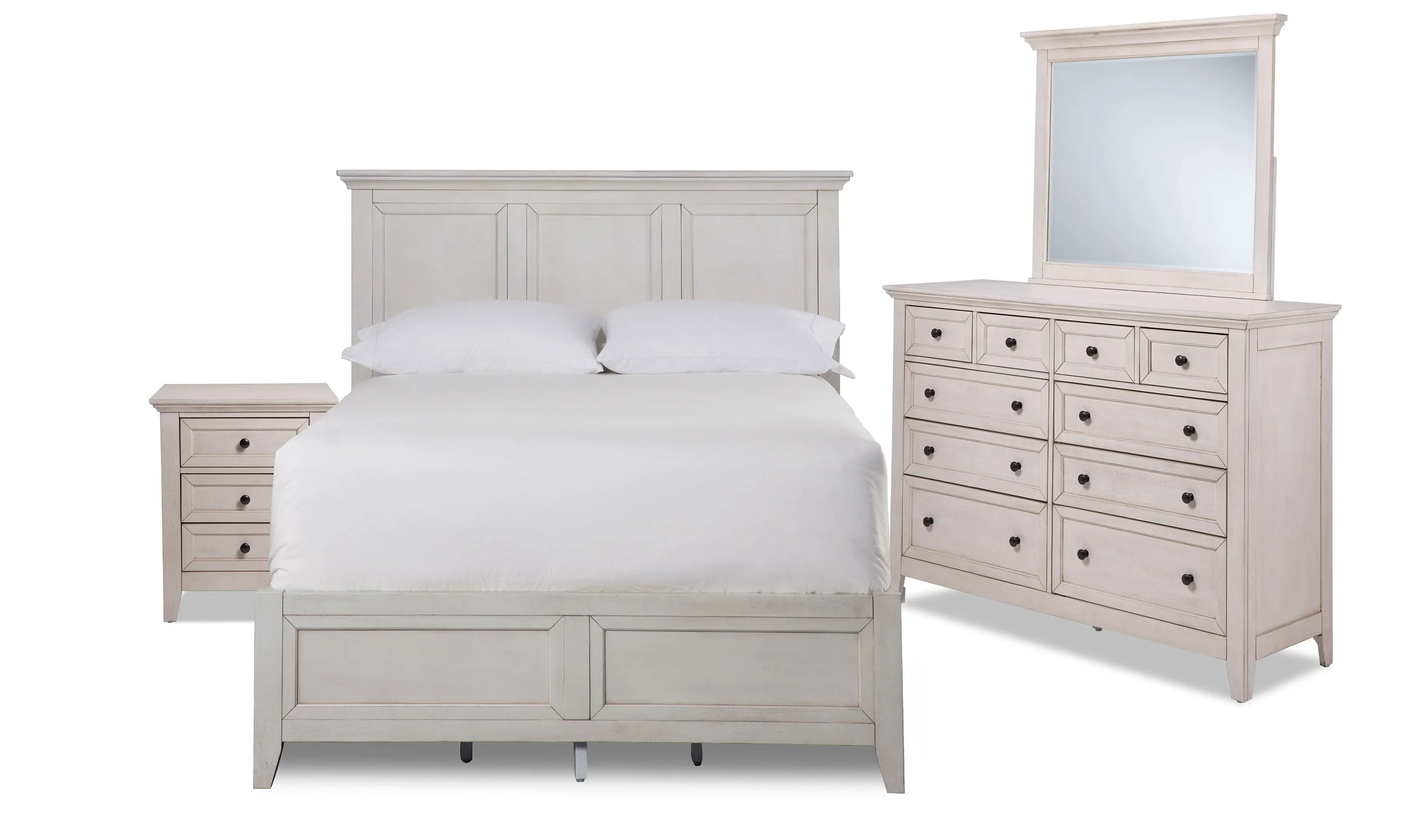 Wendell 7-Piece King Bedroom Set - Antique White - Image 2