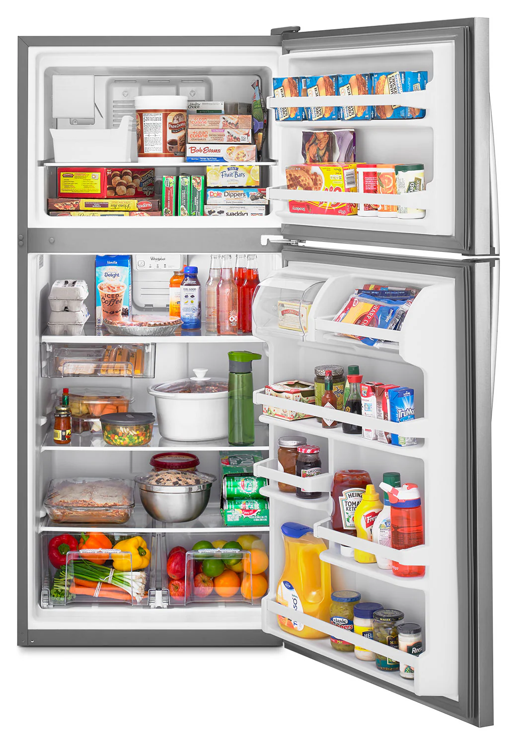 Whirlpool® 18.2 Cu. Ft. Top-Mount Refrigerator with Flexi-Slide™ Bin - Stainless Steel - Image 3