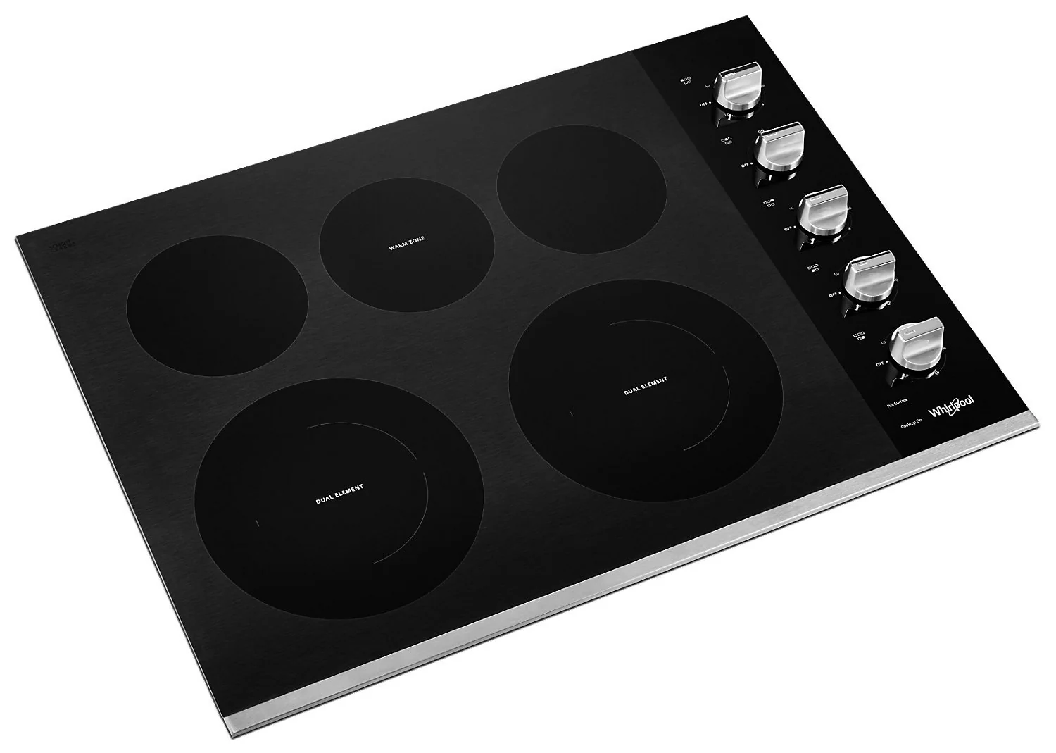 Whirlpool 30" Electric Ceramic Glass Cooktop with Two Dual Radiant Elements - WCE77US0HS - Image 3