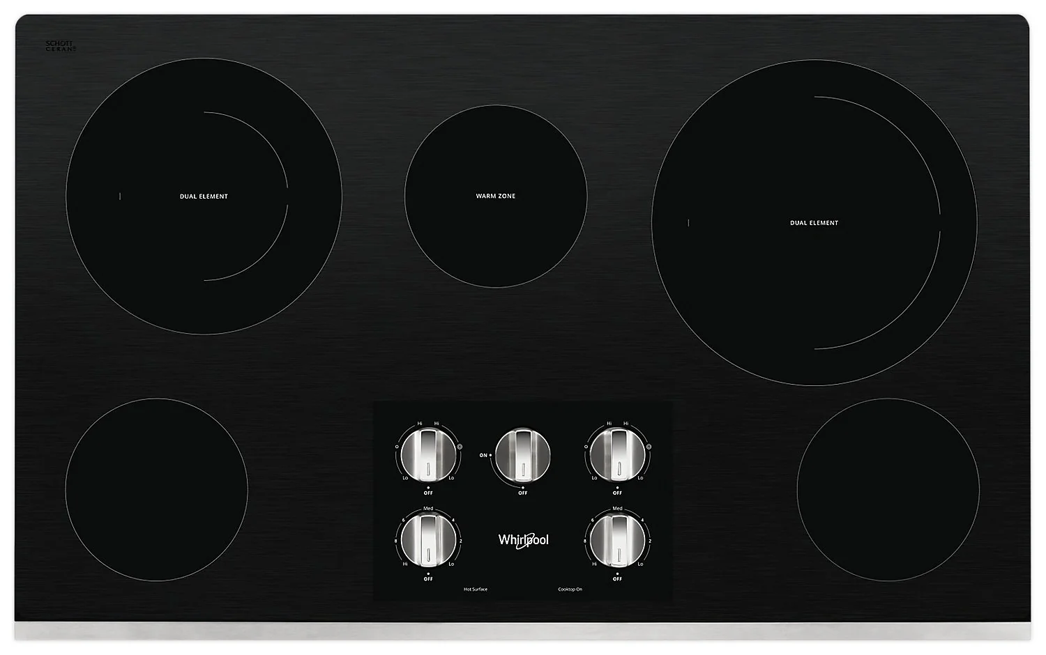 Whirlpool 36-Inch Electric Ceramic Glass Cooktop - WCE77US6HS