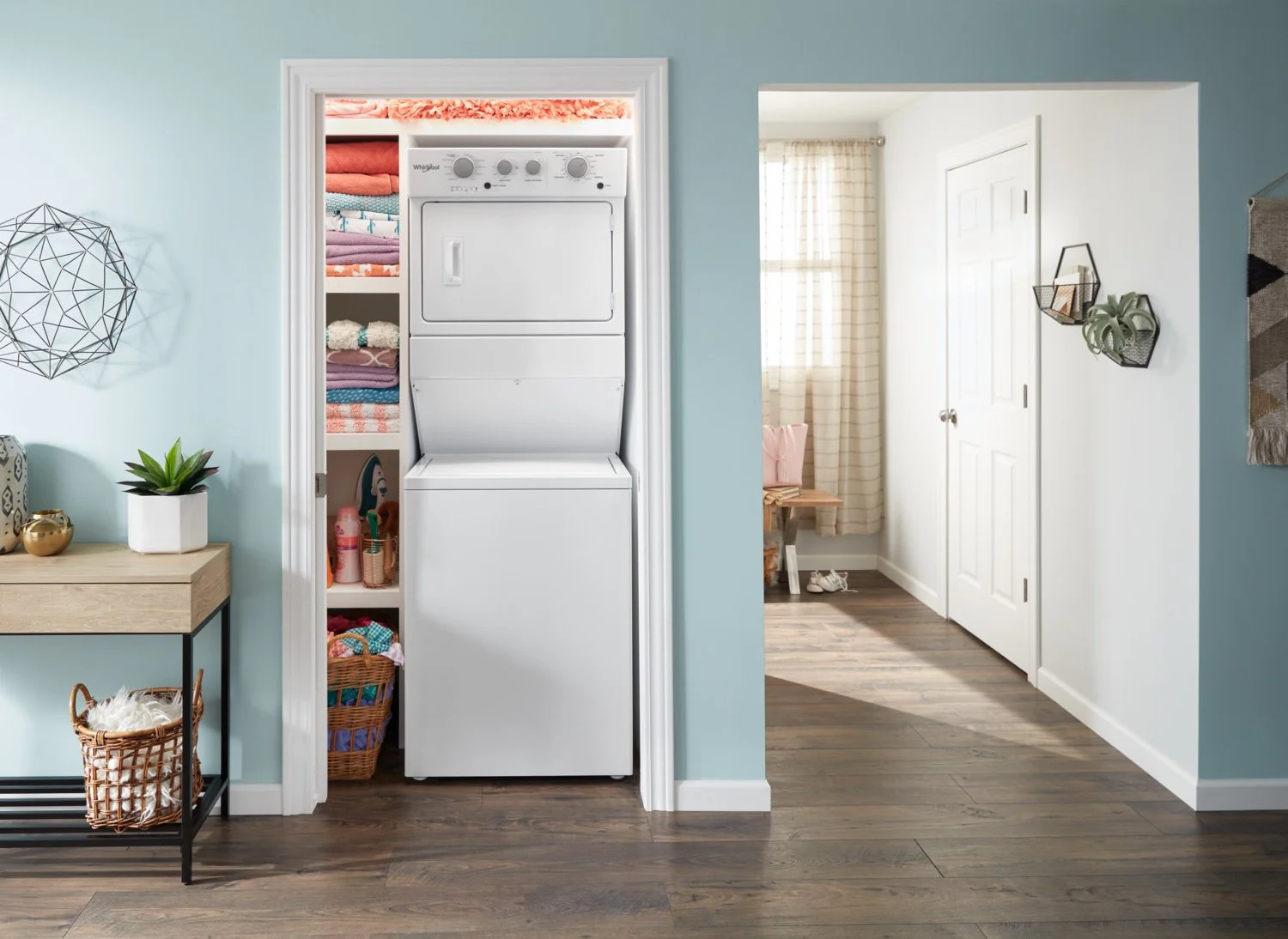Whirlpool® 4.0 cu.ft Gas Stacked Laundry Center 9 Wash cycles and AutoDry™ - WGT4027HW - Image 4