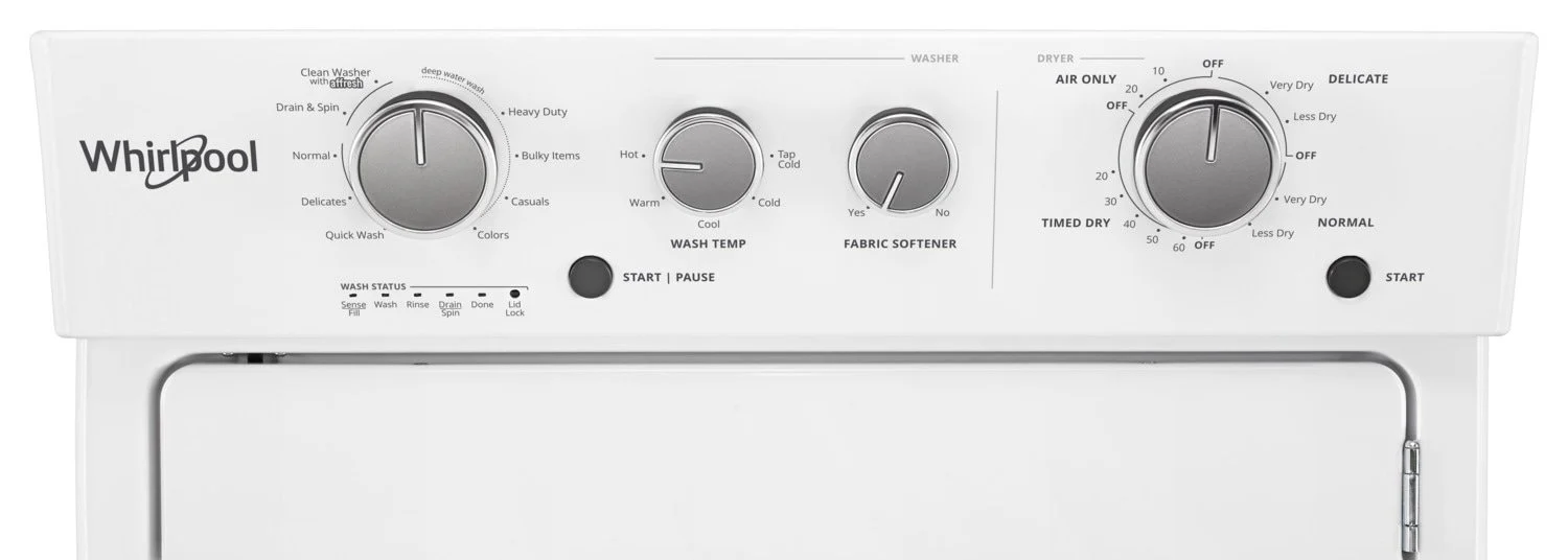 Whirlpool® 4.0 cu.ft Gas Stacked Laundry Center 9 Wash cycles and AutoDry™ - WGT4027HW - Image 5
