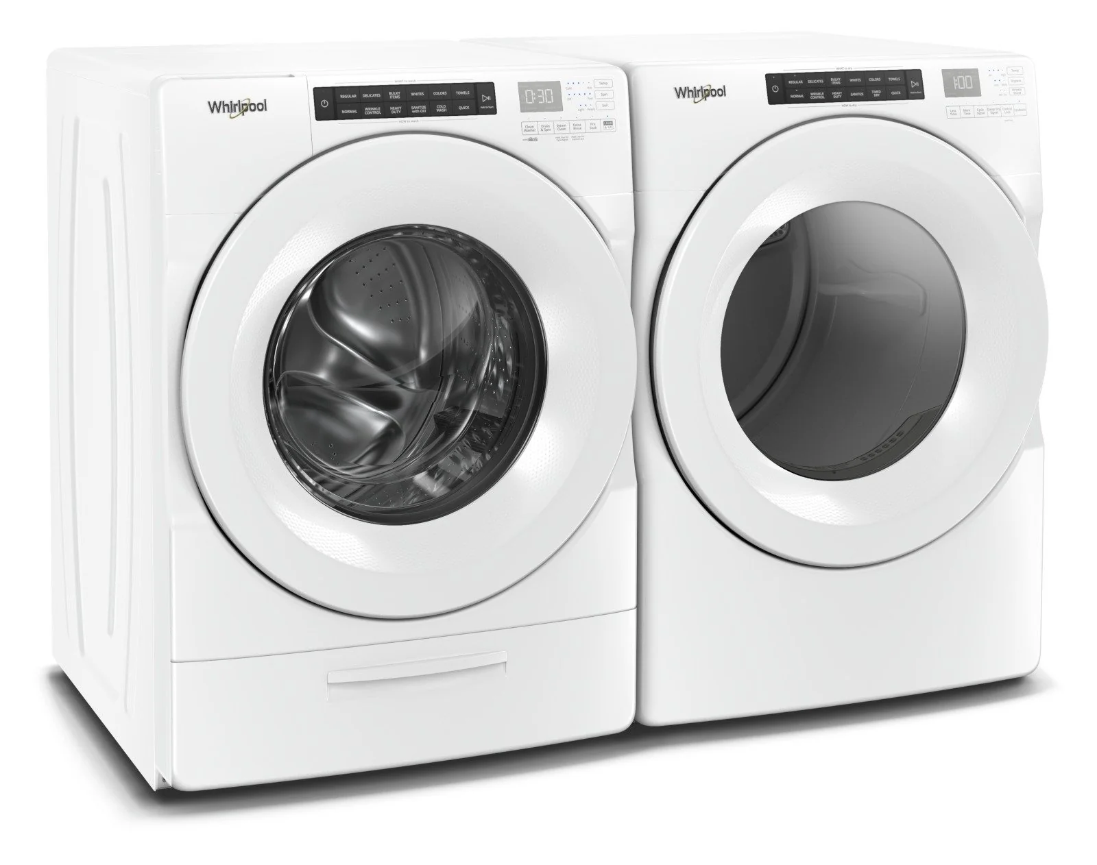 Whirlpool 5.0 Cu. Ft. Front-Load Washer and 7.4 Cu. Ft. Front-Load Dryer - White - Image 3