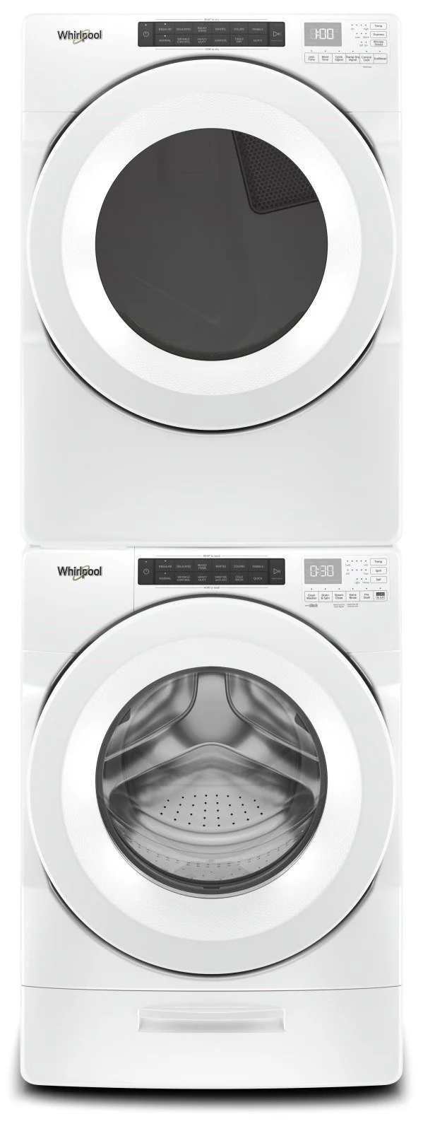 Whirlpool 5.0 Cu. Ft. Front-Load Washer and 7.4 Cu. Ft. Front-Load Dryer - White - Image 4