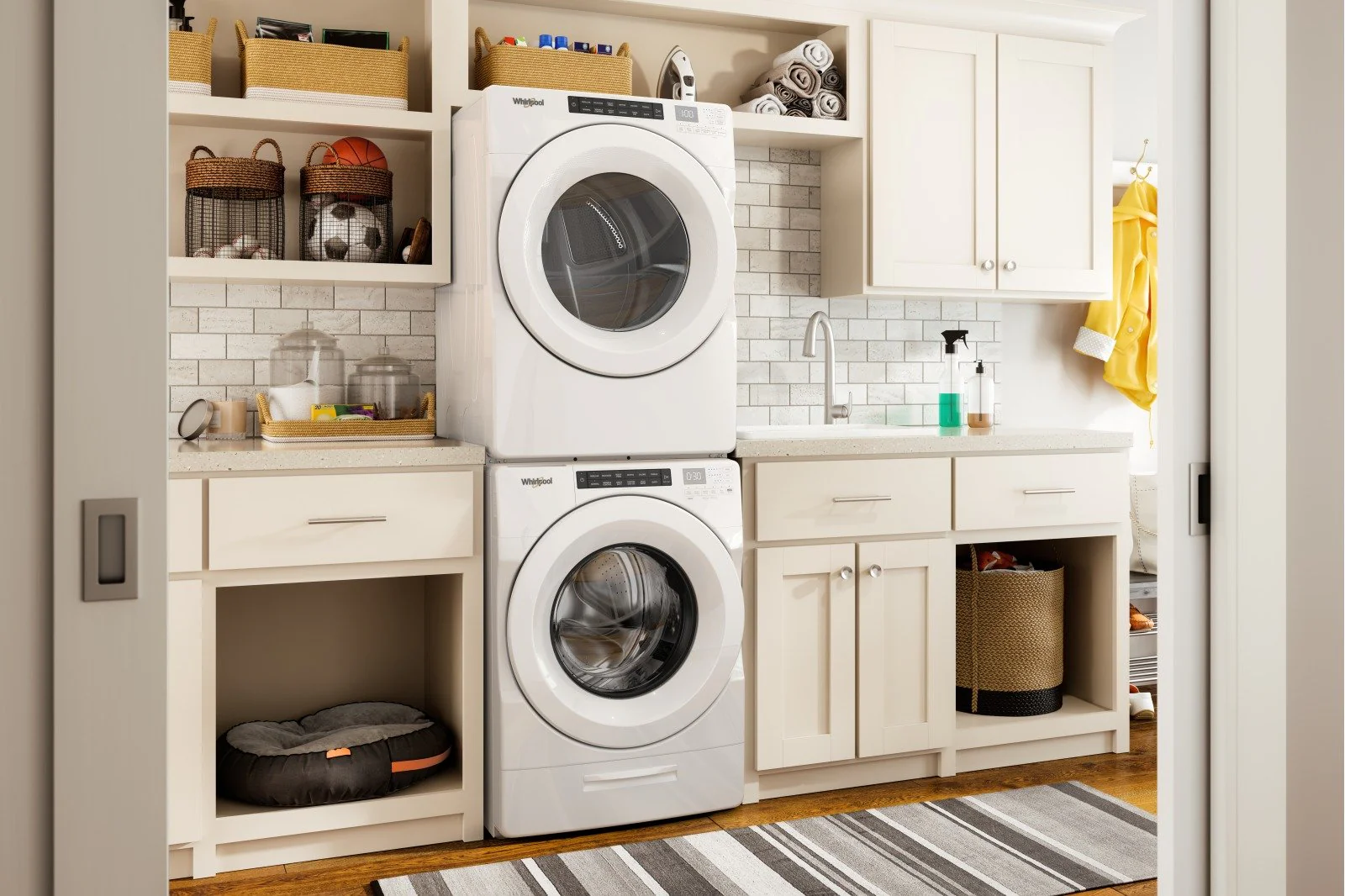 Whirlpool 5.0 Cu. Ft. Front-Load Washer and 7.4 Cu. Ft. Front-Load Dryer - White - Image 6