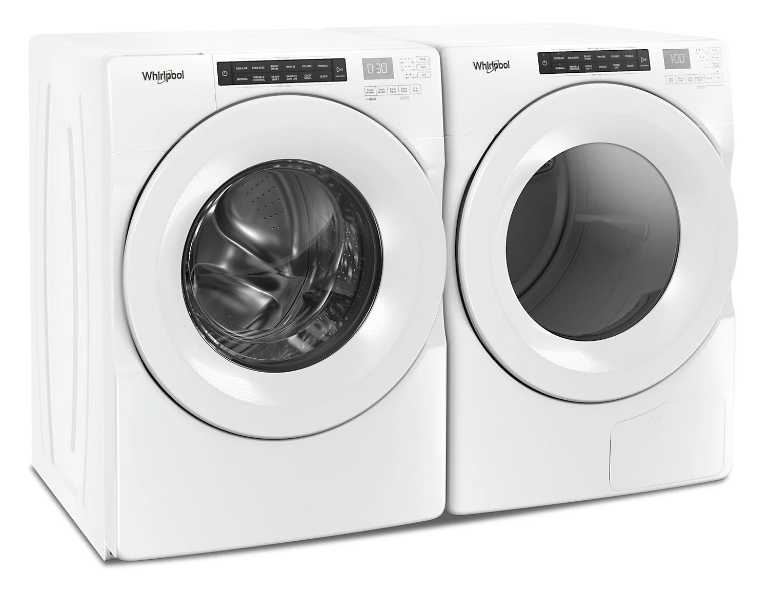 Whirlpool 5.0 Cu. Ft. Front-Load Washer and 7.4 Cu. Ft. Electric Front-Load Dryer - White - Image 2