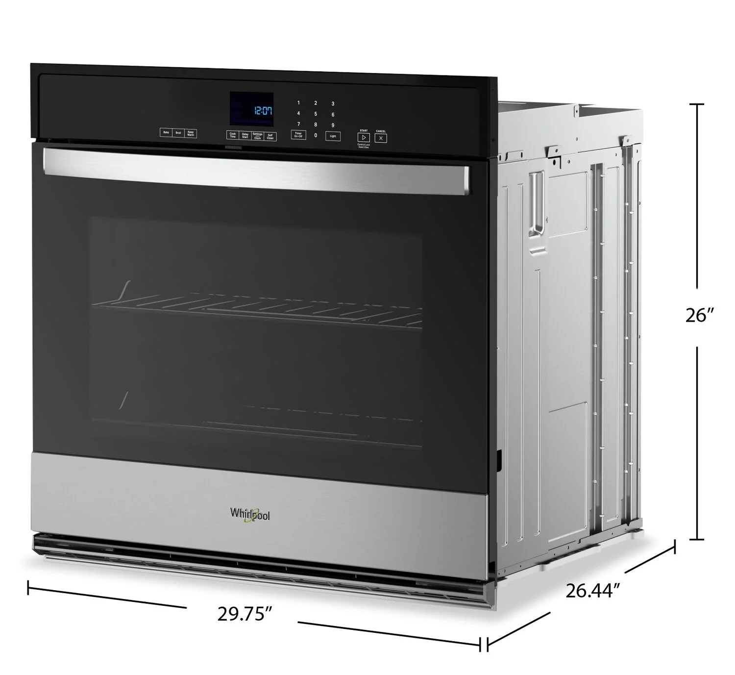 Whirlpool 5 Cu. Ft. Single Wall Oven with Self-Clean - WOES3030LS - Image 5