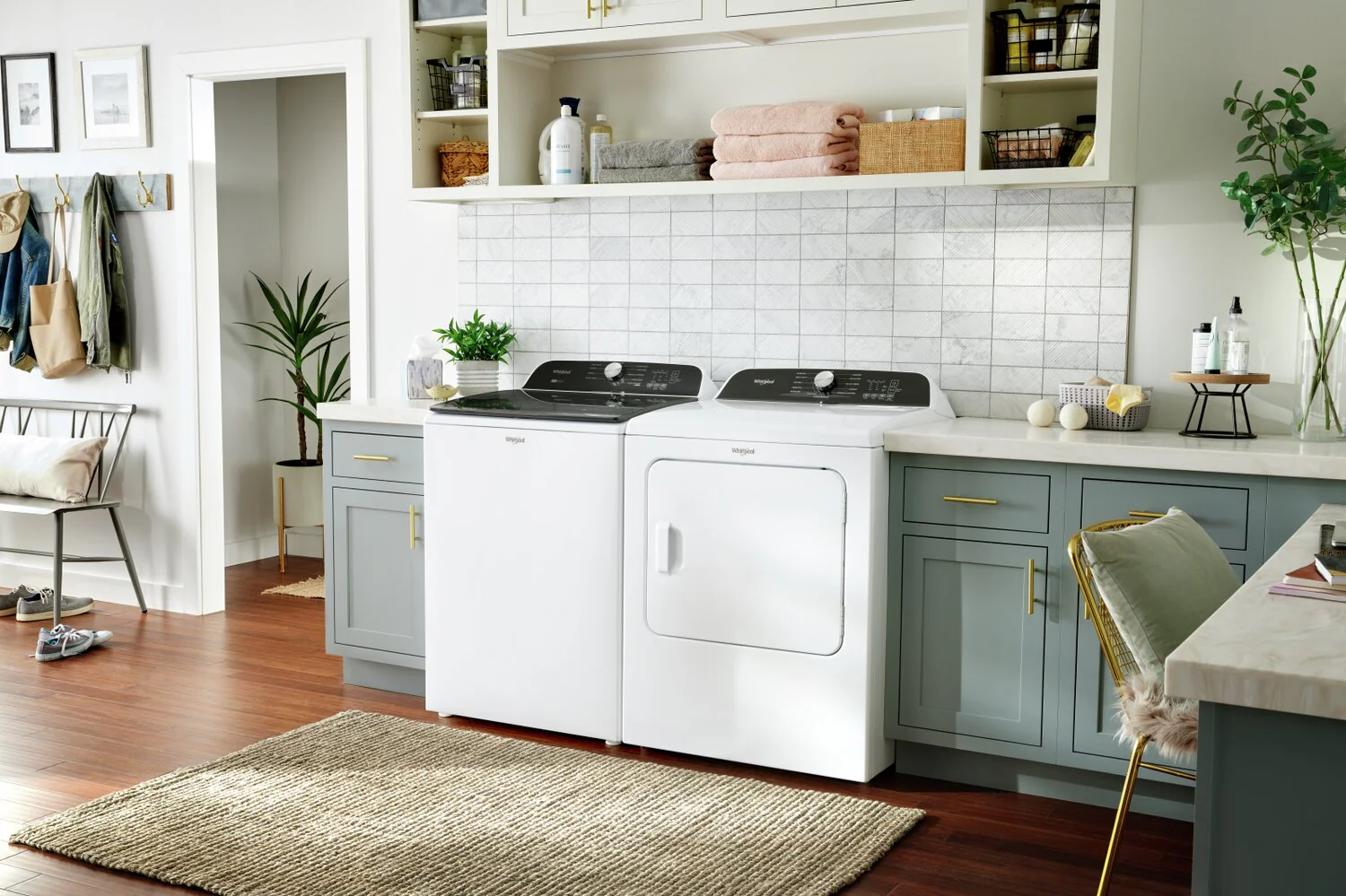 Whirlpool 6.1 Cu. Ft. Top-Load Washer with Removable Agitator and 7 Cu. Ft. Electric Dryer - WTW6157W/YWED615W - Image 8