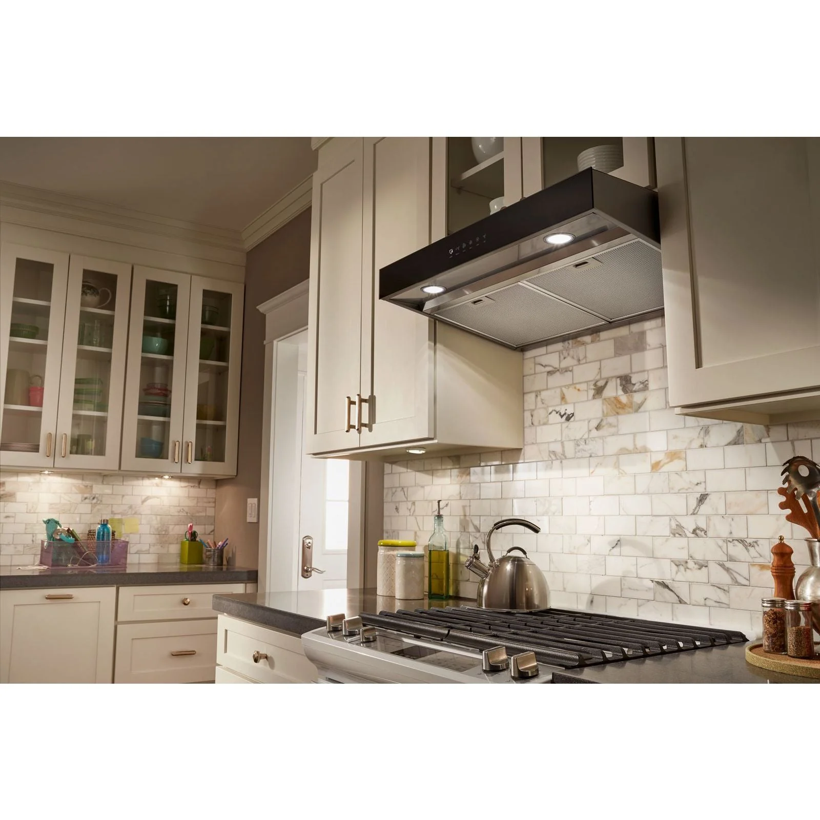 Whirlpool Black Glass 30" Under-the-Cabinet Range Hood with Boost Function - WVU57UC0FS - Image 2