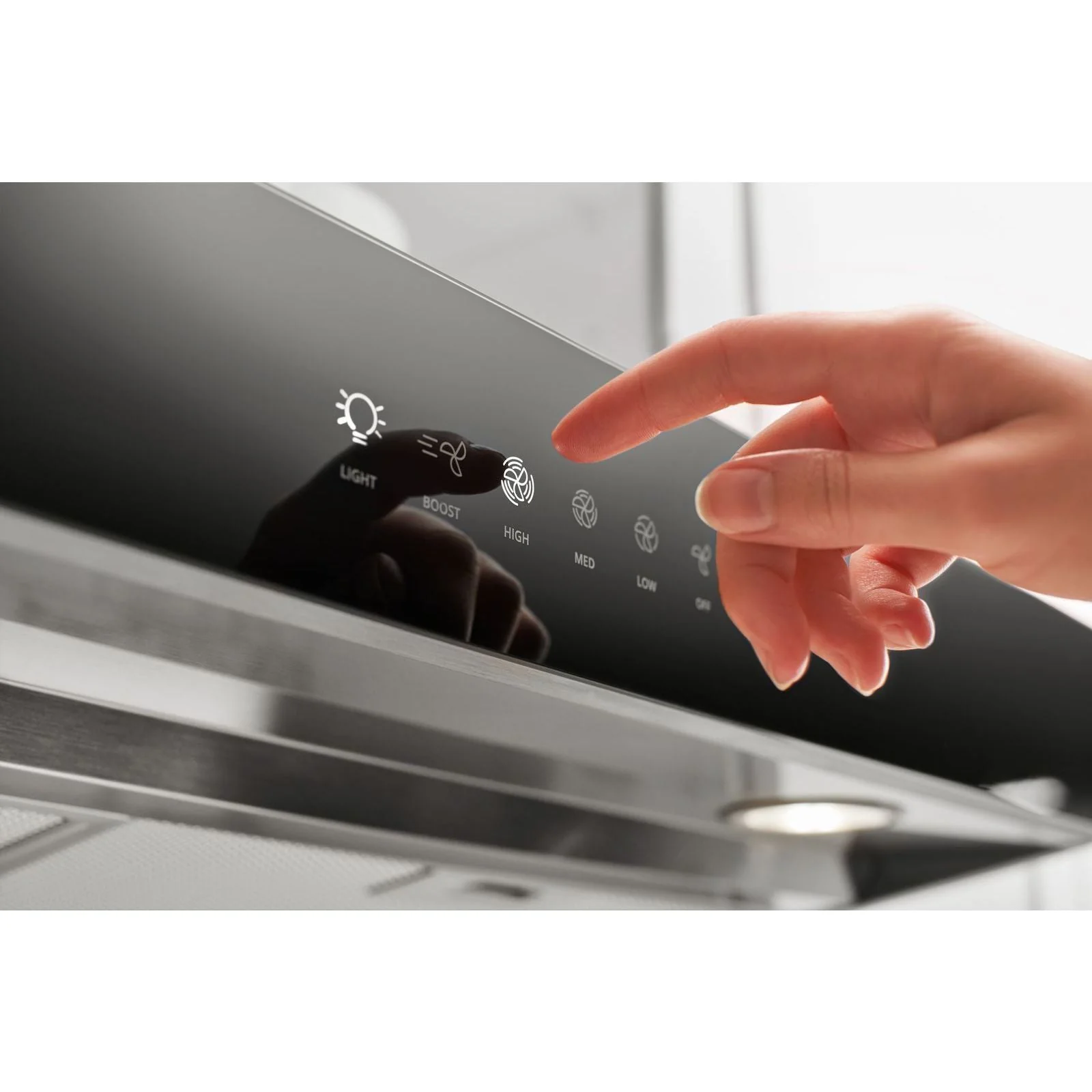 Whirlpool Black Glass 30" Under-the-Cabinet Range Hood with Boost Function - WVU57UC0FS - Image 3