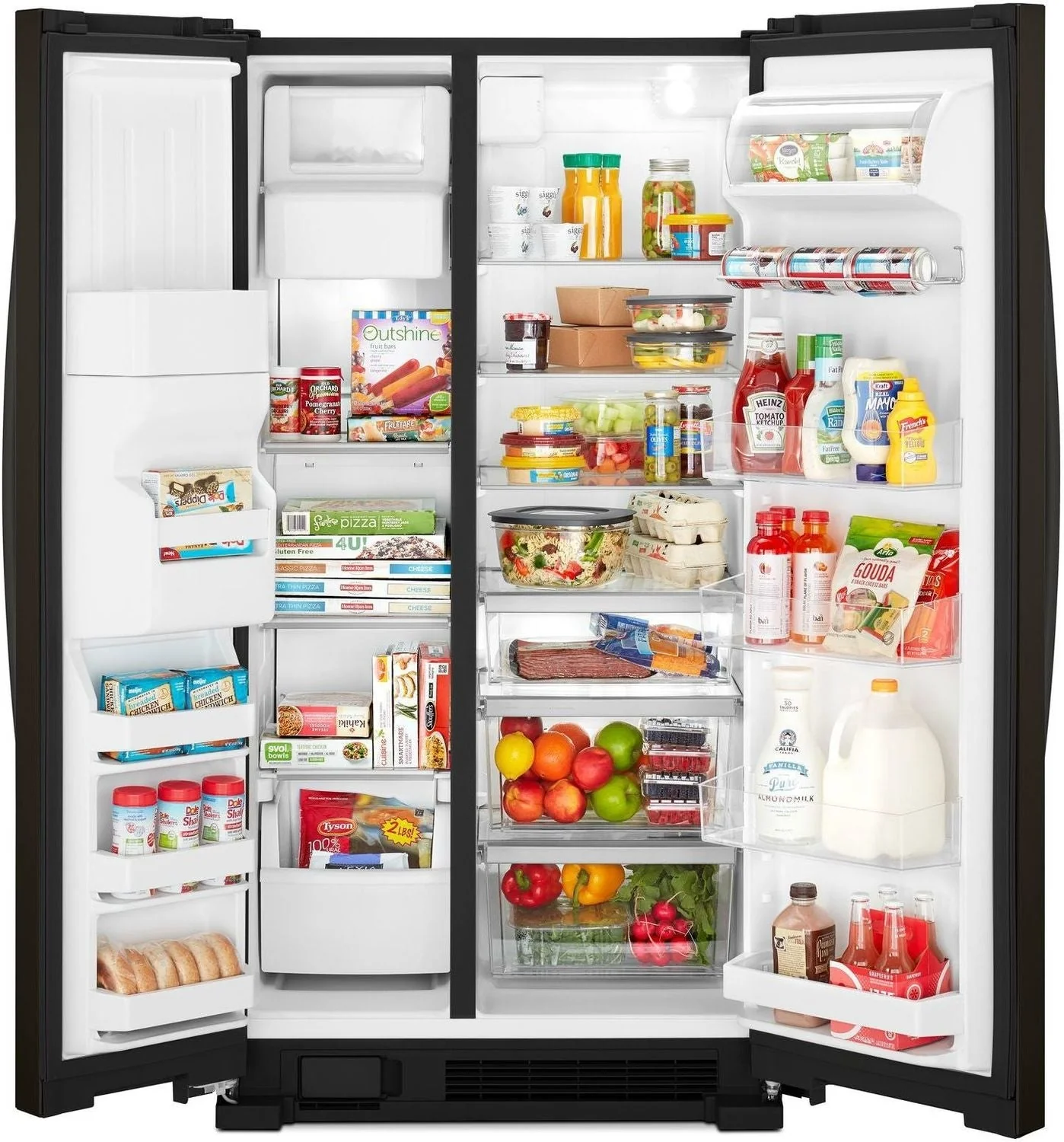 Whirlpool Black Stainless Steel Side-by-Side Refrigerator (21 Cu. Ft.) - WRS321SDHV - Image 6