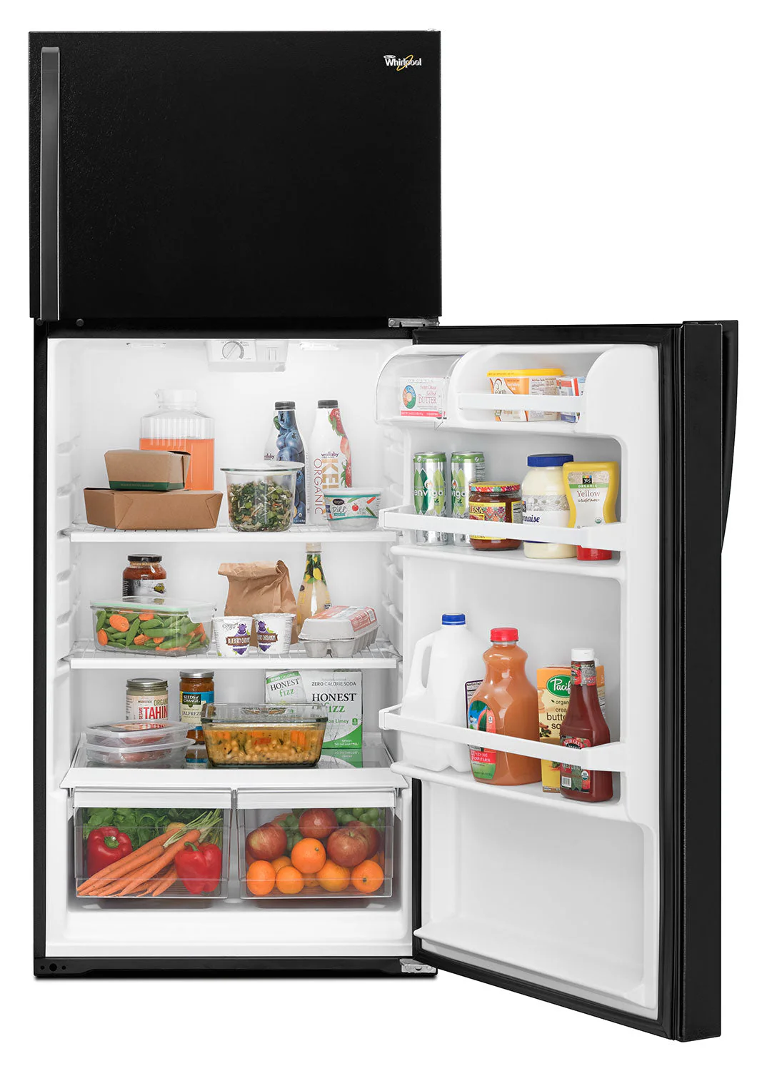 Whirlpool Black Top-Freezer Refrigerator (14.3 Cu. Ft.) - WRT314TFDB - Image 5