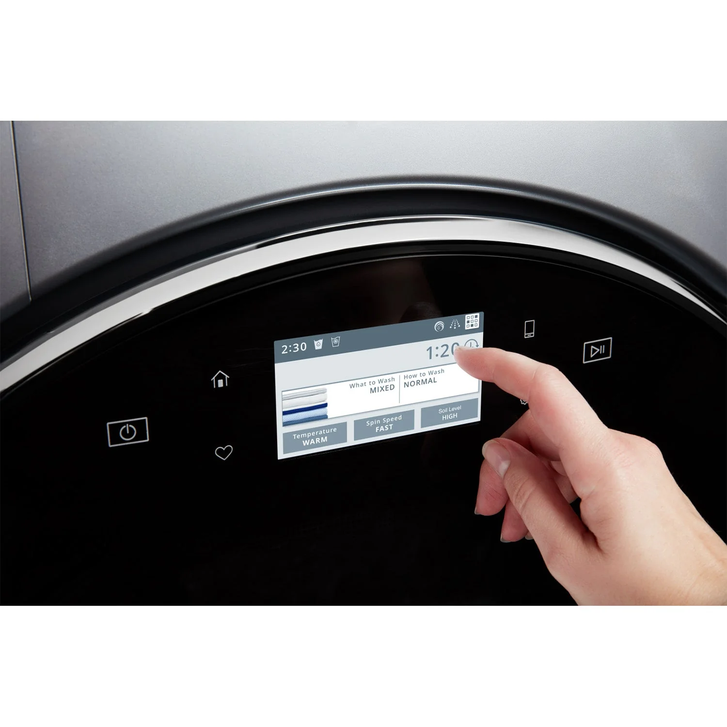 Whirlpool Chrome Shadow Front-Load Washer (5.8 cu. ft.) & Electric Dryer (7.4 cu. ft.) - WFW9620HC/YWED8620HC - Image 3