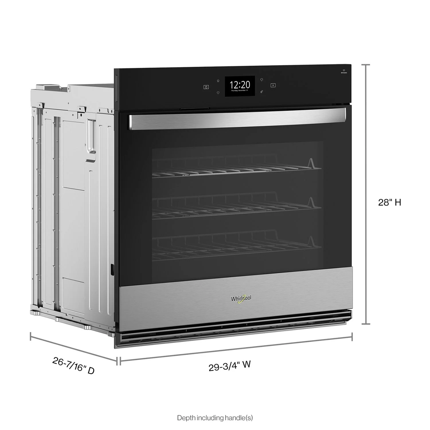 Whirlpool Fingerprint Resistant Stainless Steel Smart Wall Oven with Air Fry (5.00 Cu Ft) - WOES7030PZ - Image 2