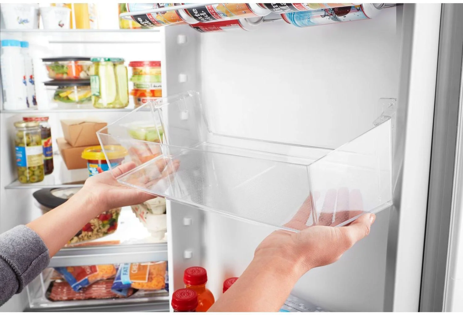 Whirlpool Monochromatic Stainless Steel Side-by-Side Refrigerator (22 Cu. Ft.) - WRS312SNHM - Image 3