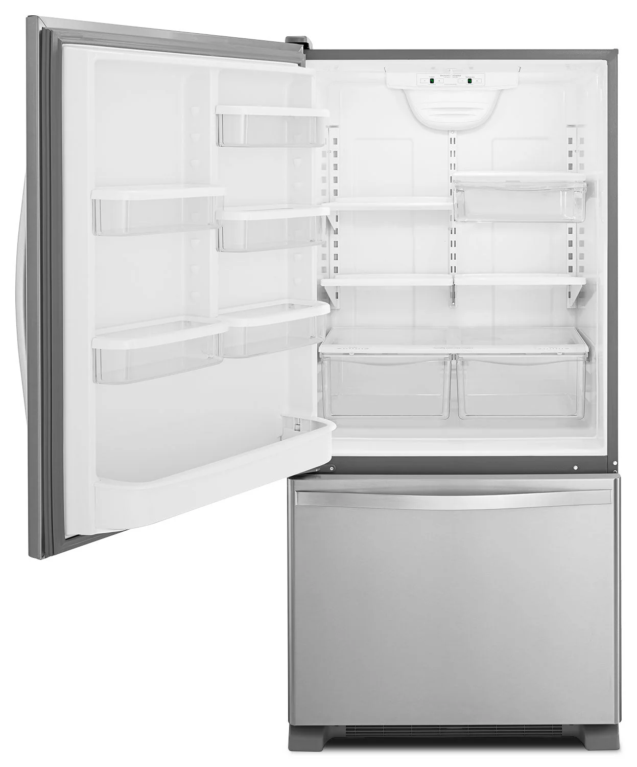 Whirlpool Stainless Steel Bottom-Freezer Refrigerator (19 Cu. Ft.) - WRB329LFBM - Image 2