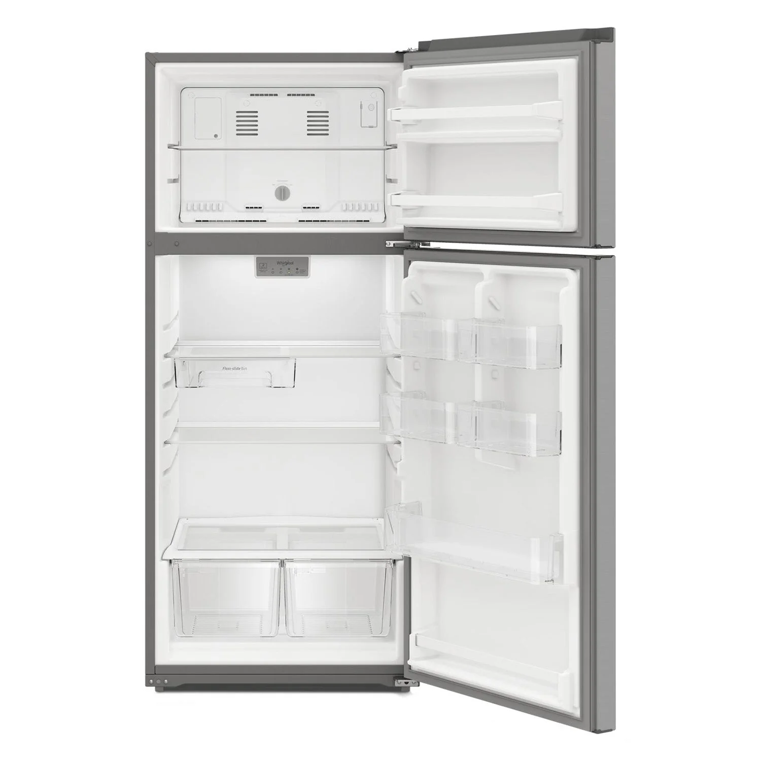 Whirlpool Stainless Steel Top-Freezer Refrigerator (16.3 Cu. Ft.) - WRTX5028PM - Image 3
