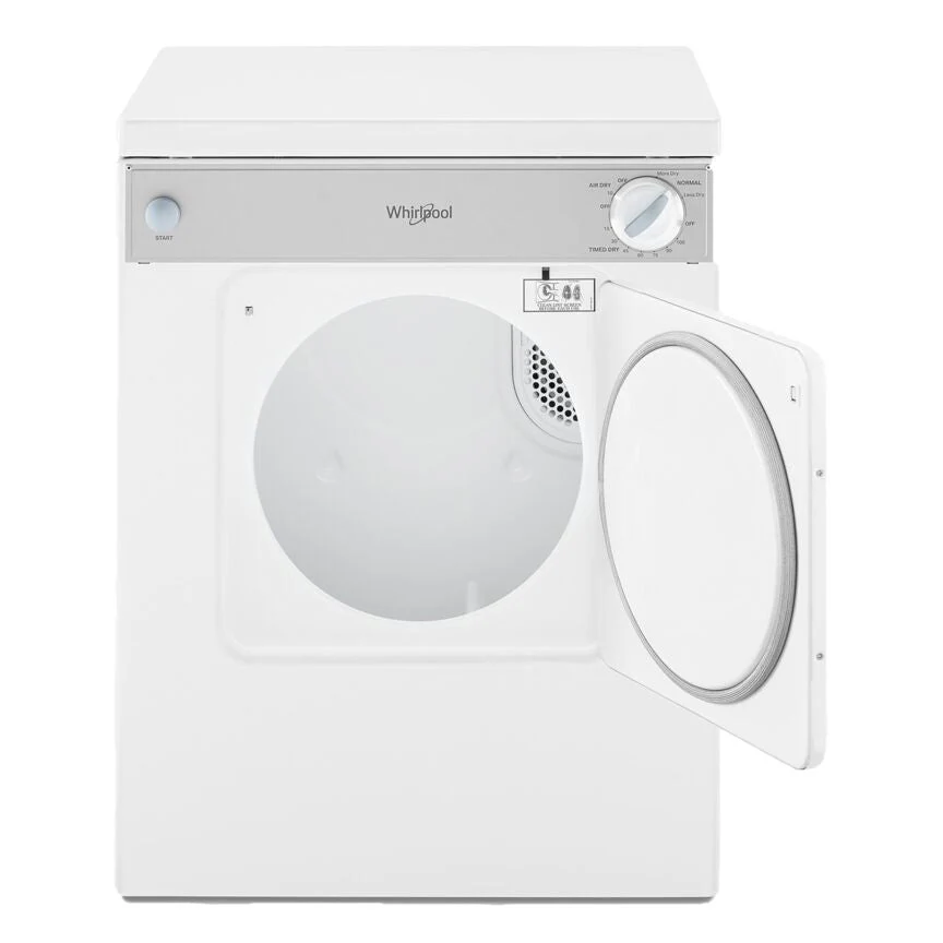 Whirlpool White Compact Electric Dryer with AccuDry™ Drying System (3.4 Cu Ft) - LDR3822PQ - Image 3