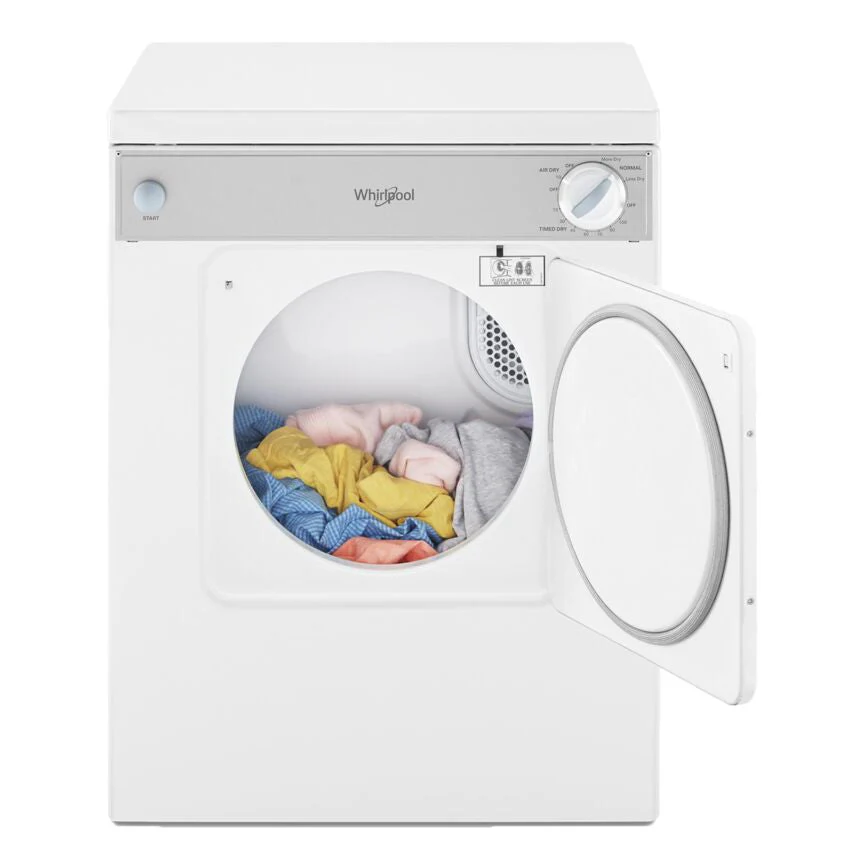Whirlpool White Compact Electric Dryer with AccuDry™ Drying System (3.4 Cu Ft) - LDR3822PQ - Image 5